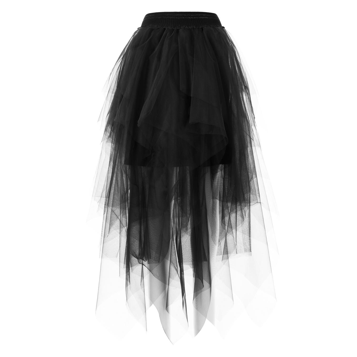 Black Layered Tulle Skirt - Elegant Occasion Wear | JANA COSHÈ