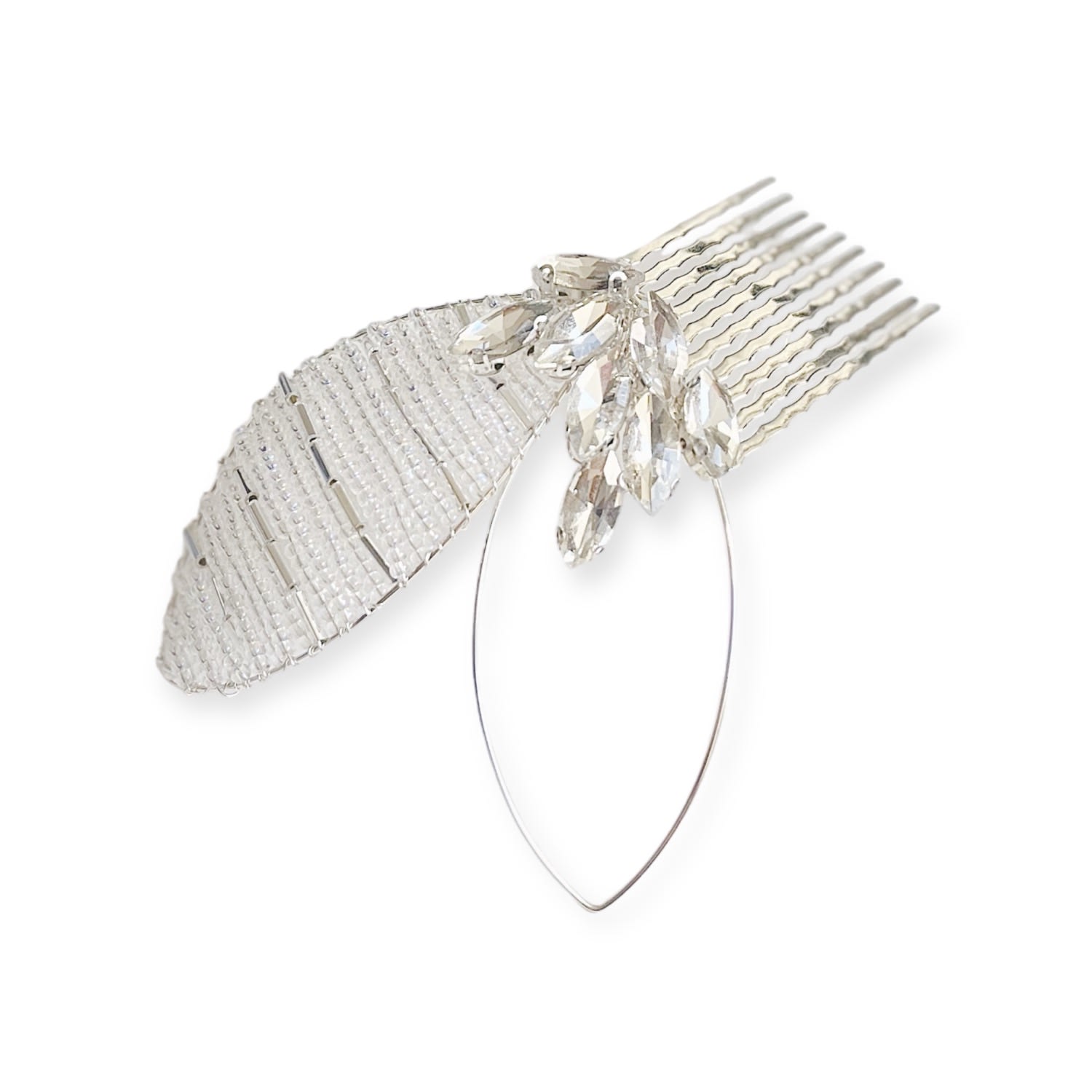 Women’s Silver Foliage Bridal Comb Nat Co.