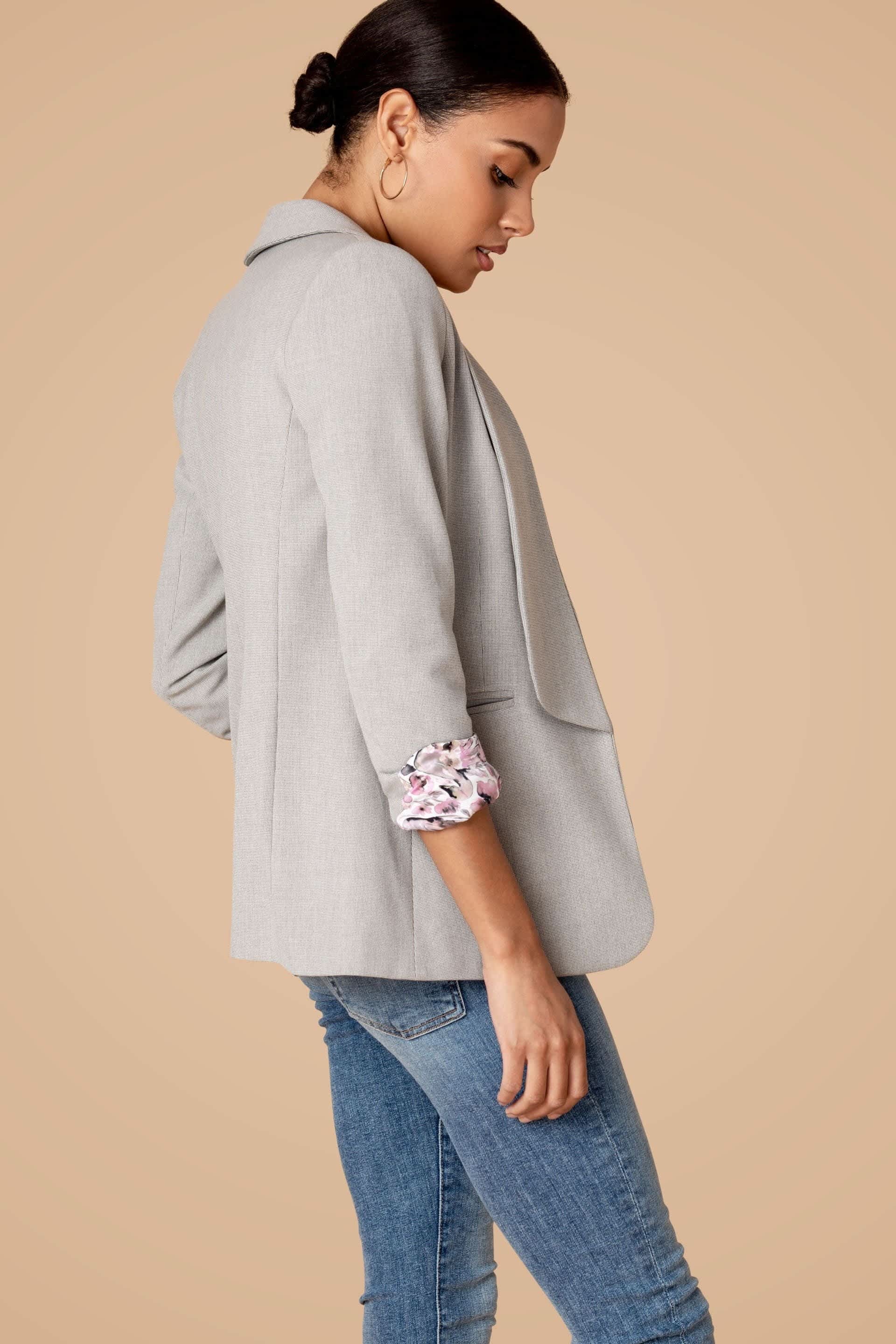 Grey sales boyfriend blazer