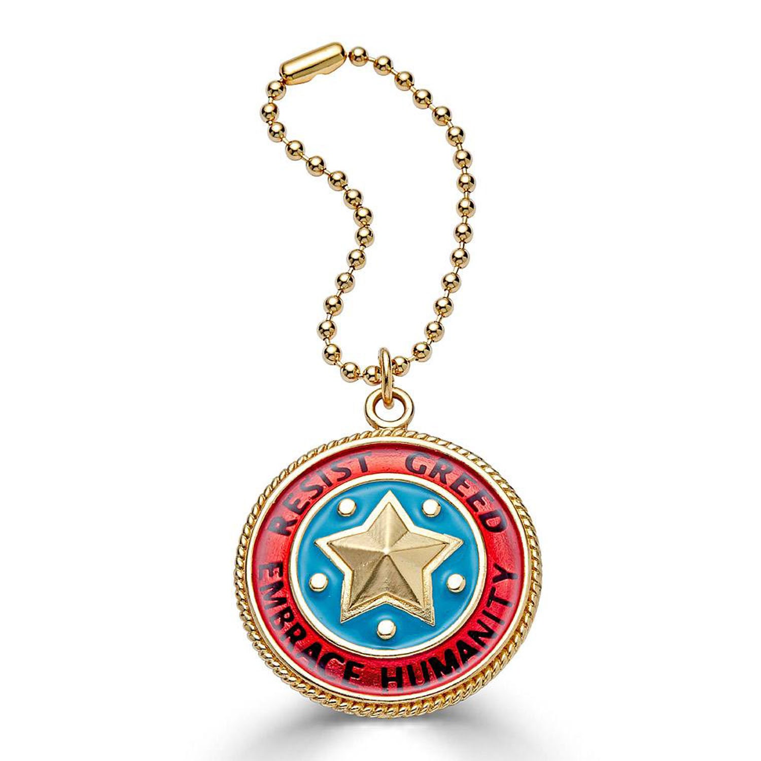 Passionate Protest Collection Women's Red / Blue Resist Greed, Embrace Humanity - Handbag / Backpack Charm In Multi