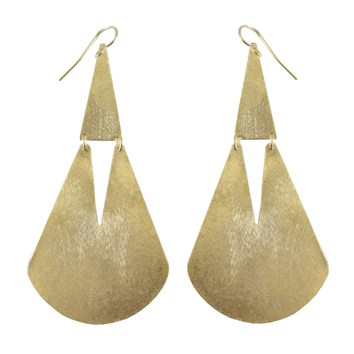Marcia Moran Women's Gold Brae Hinged Drop Earrings