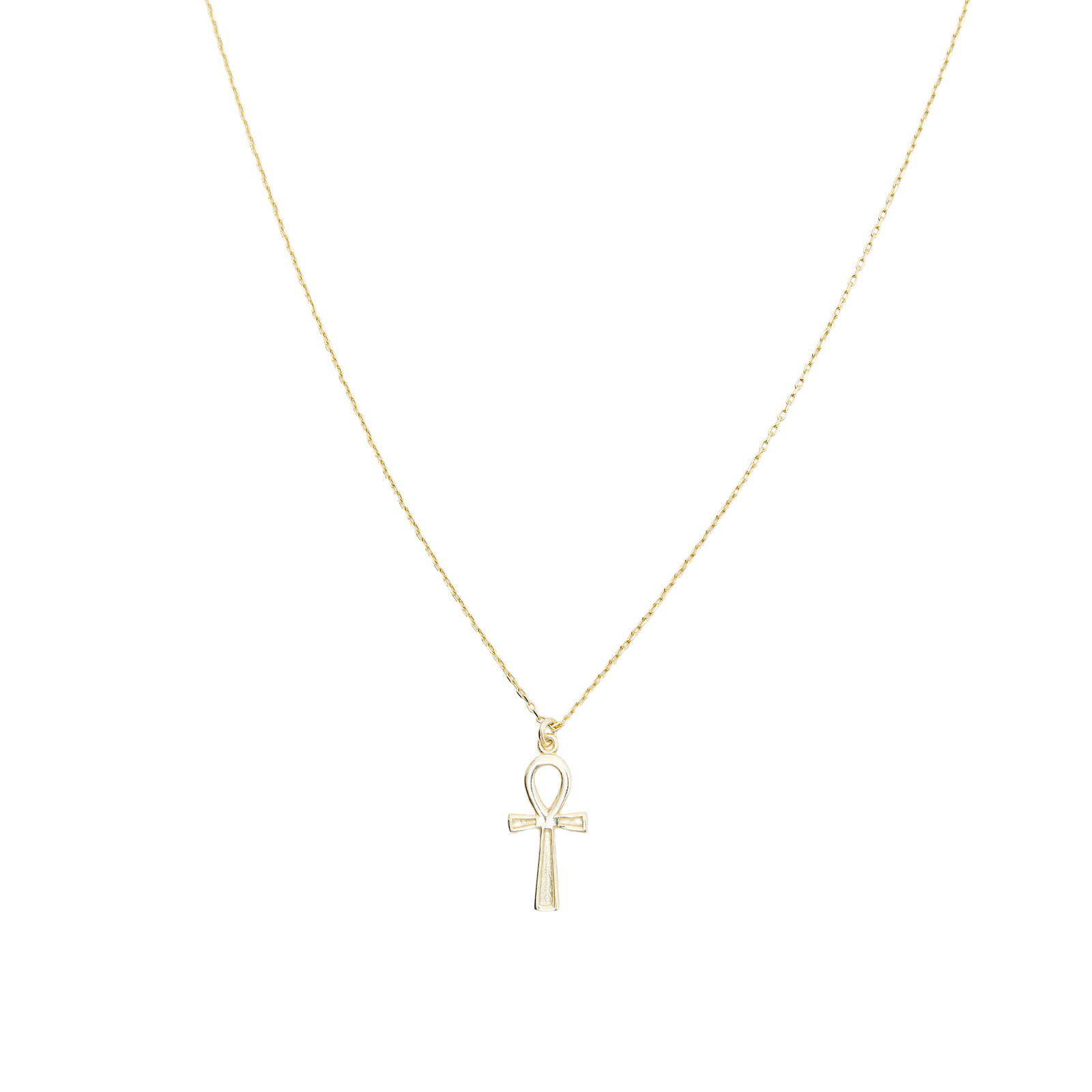 Solid gold hotsell ankh necklace
