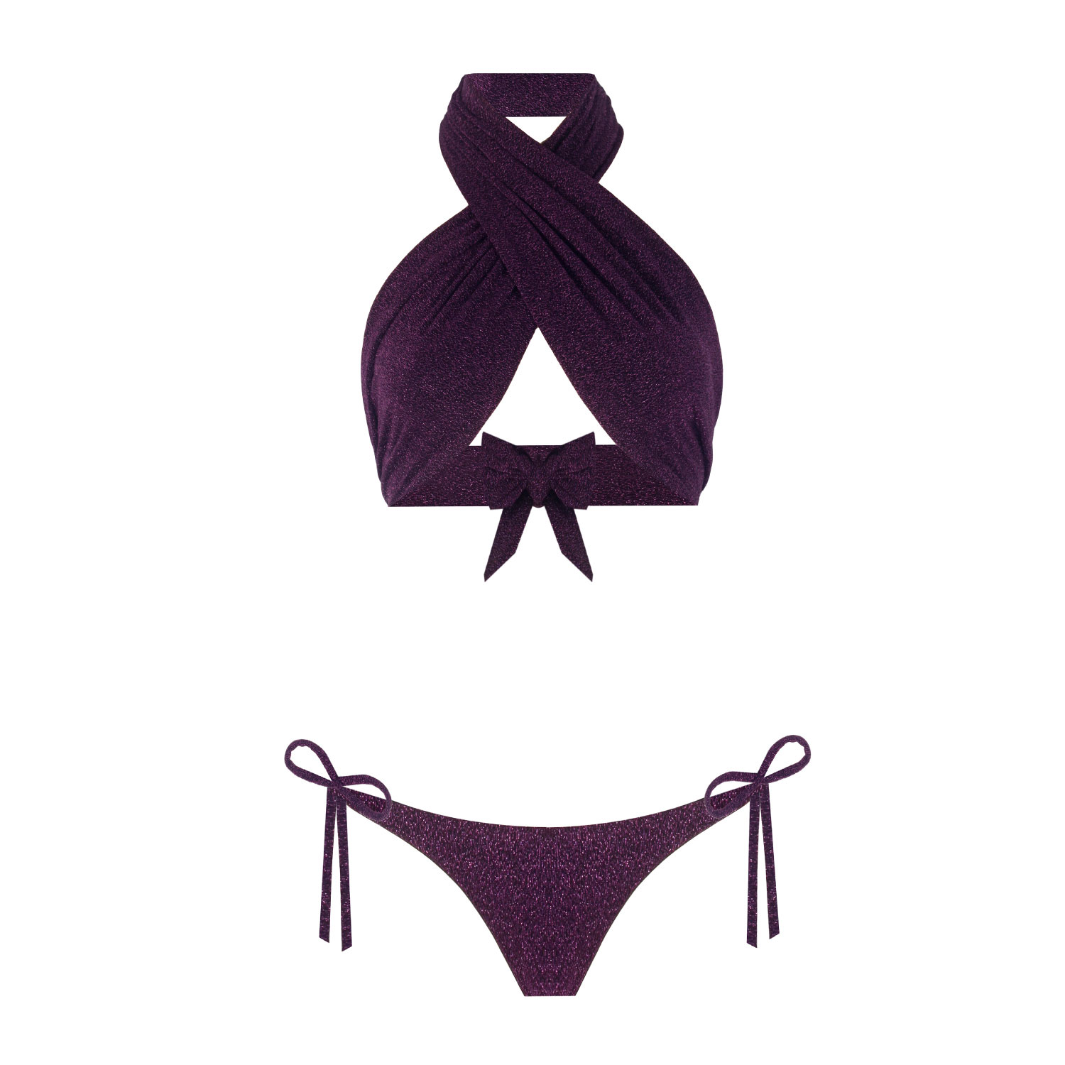 Nur Karaata Women's Pink / Purple Sun Sparkle Purple - Bikini Set