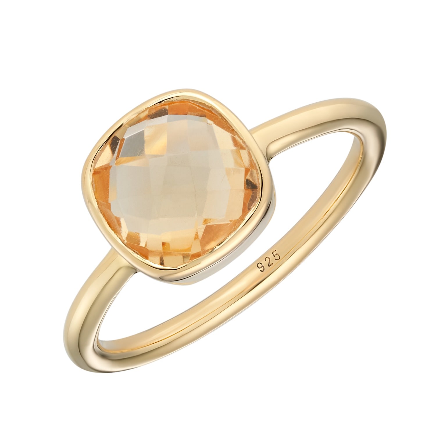 Women’s Yellow / Orange Mondello Citrine Gold Vermeil Ring | Auree Jewellery