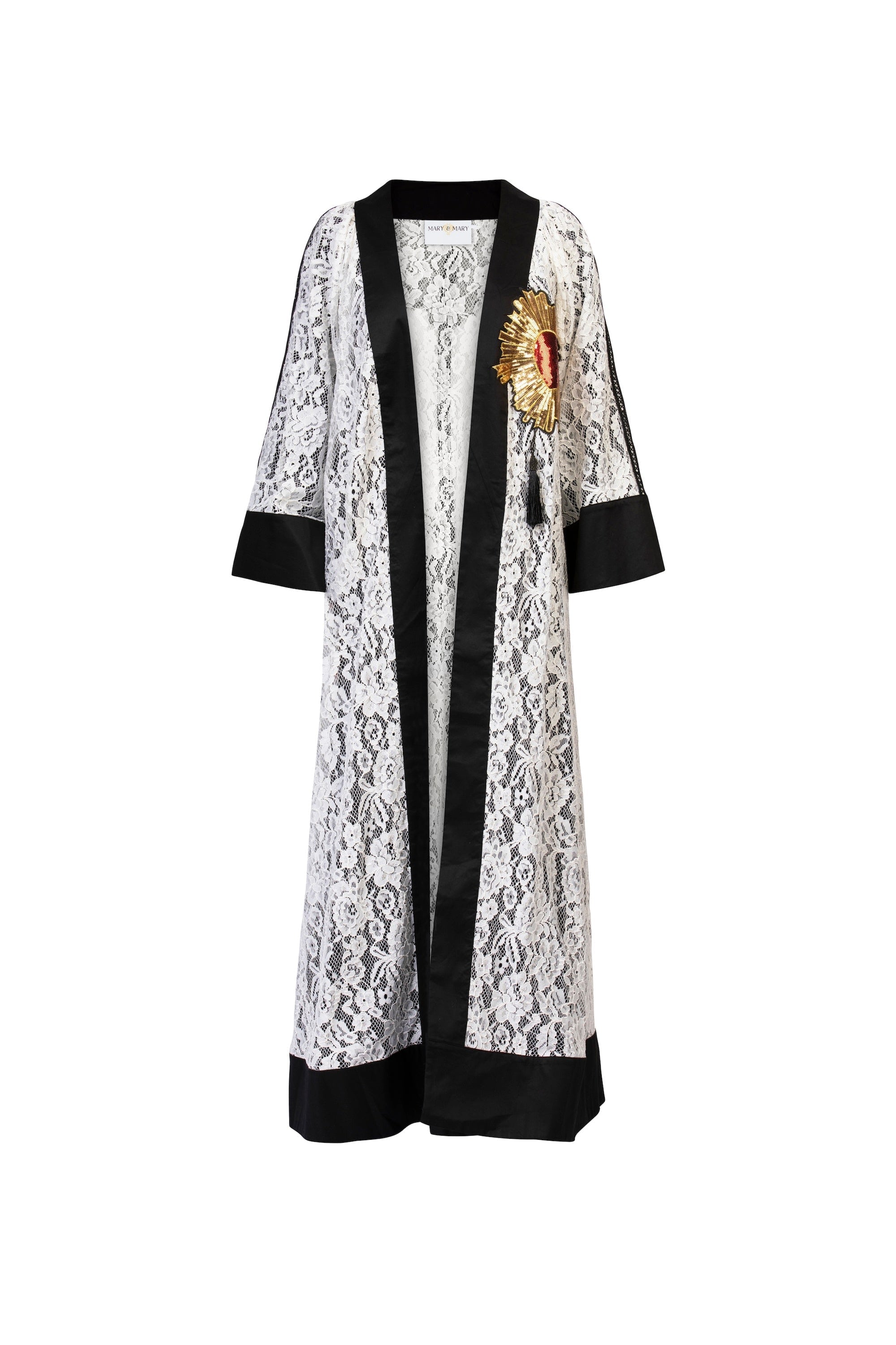 Mary&mary Women's Black / White Mrs. Charming Kimono