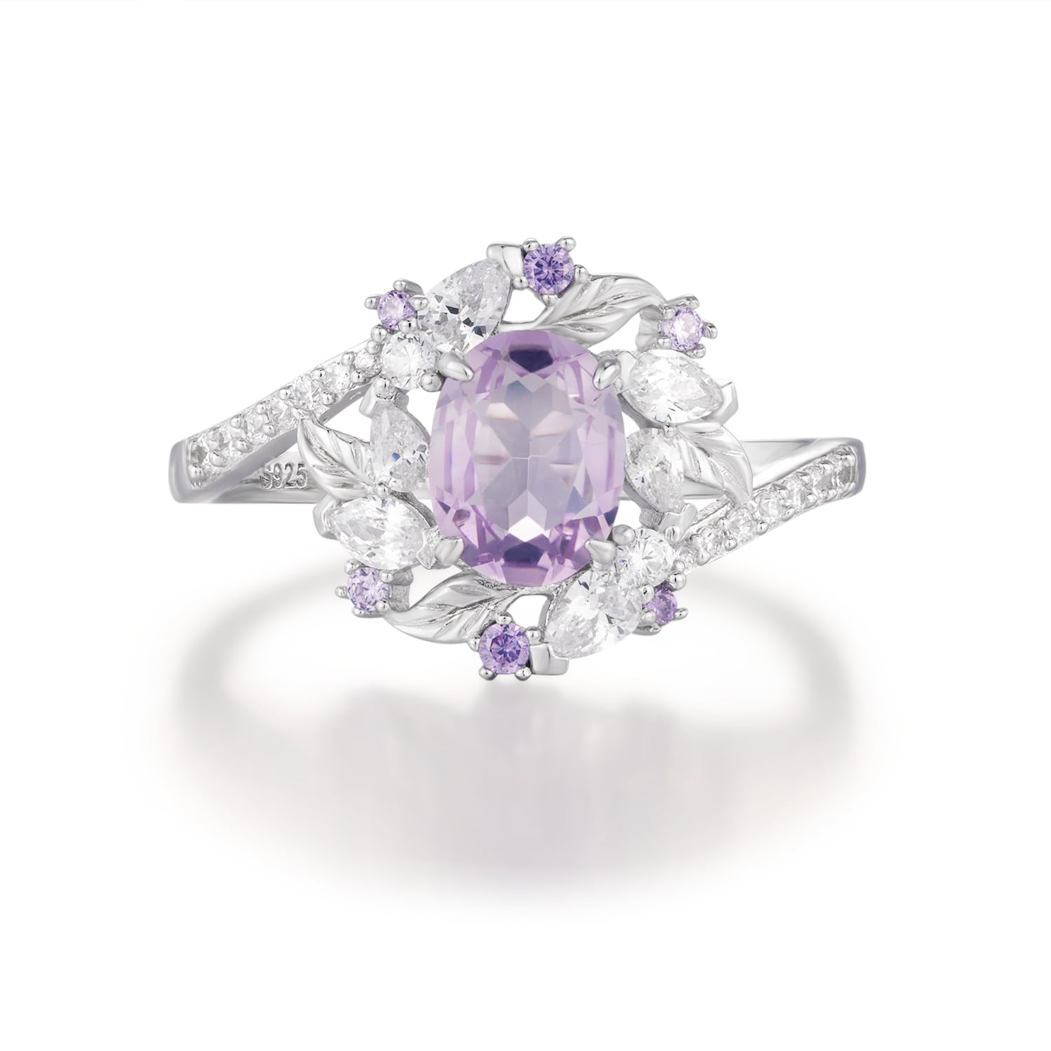 Women’s Silver Lavender Dusk Amethyst Ring White Gold Vermeil Azura Jewelry New York