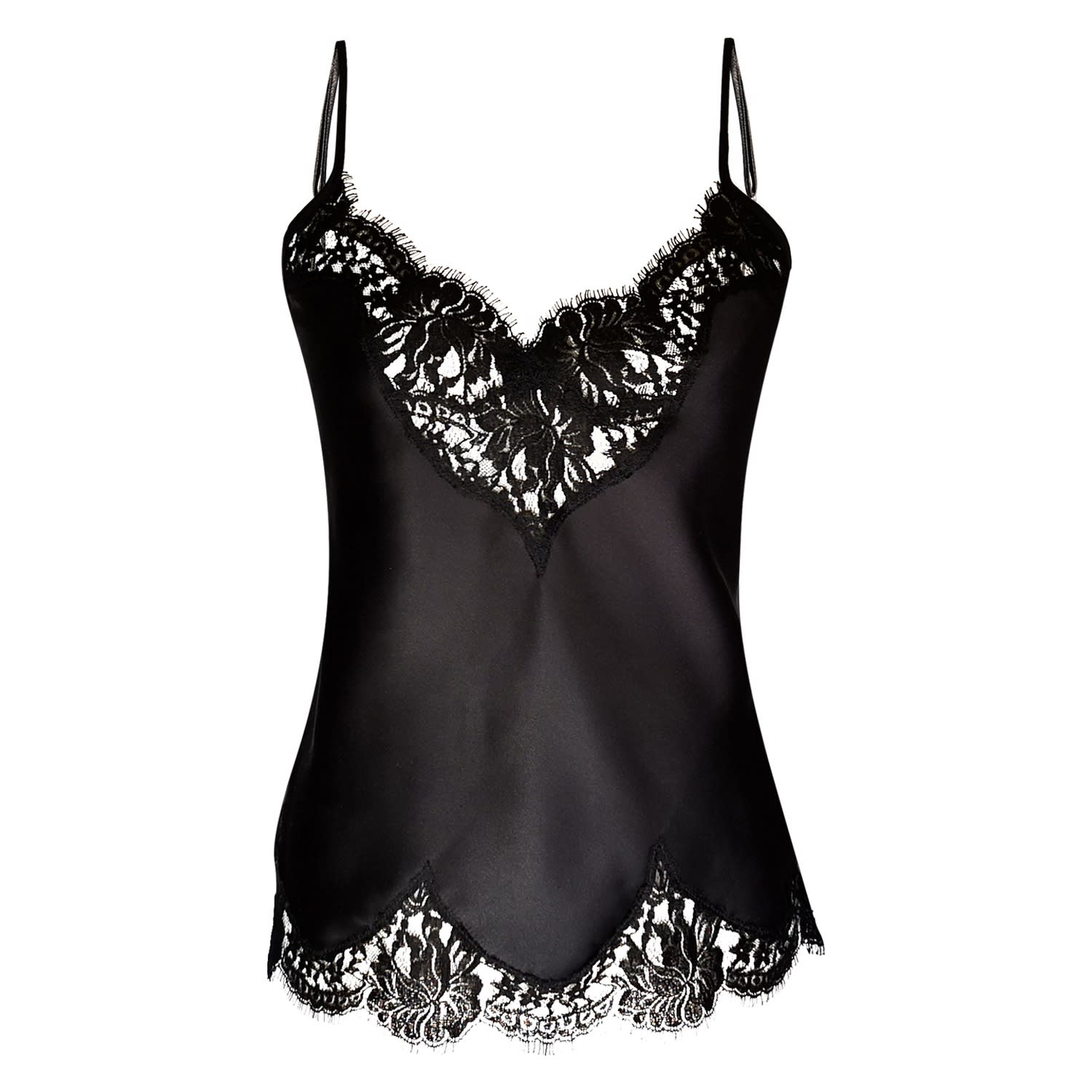 Le Tresor Silk Camisole Top - Intimate Laced Cami