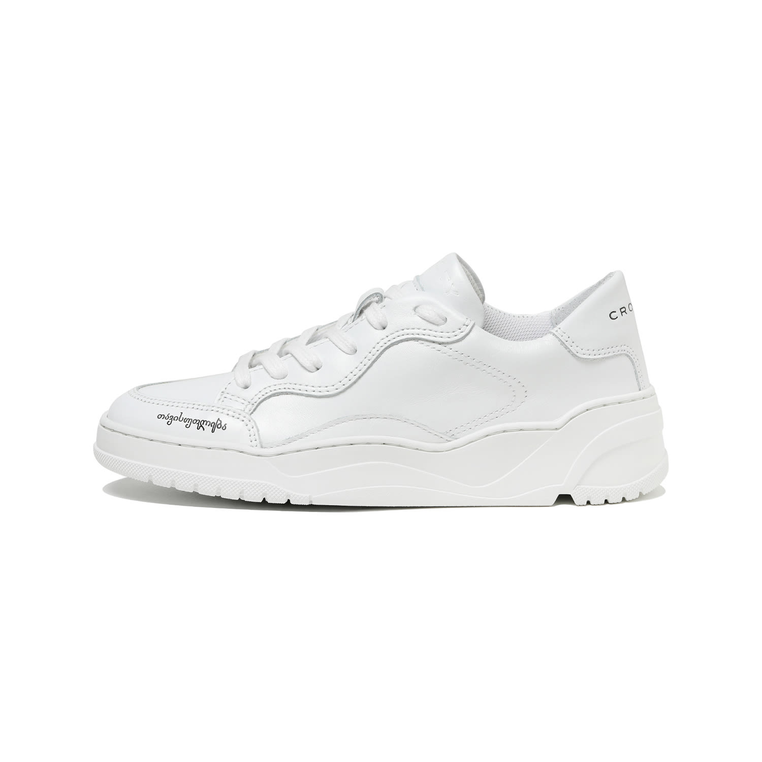 Crosty Onda Women’s Designer Sneakers - White Italian Leather 3 Uk