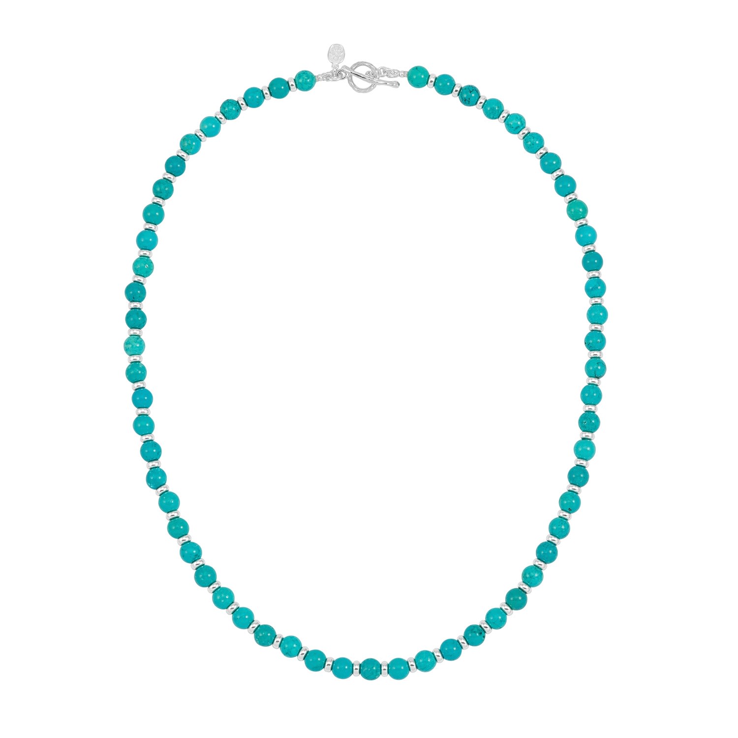 Dower & Hall Blue Men's Green Turquoise Halo Necklace