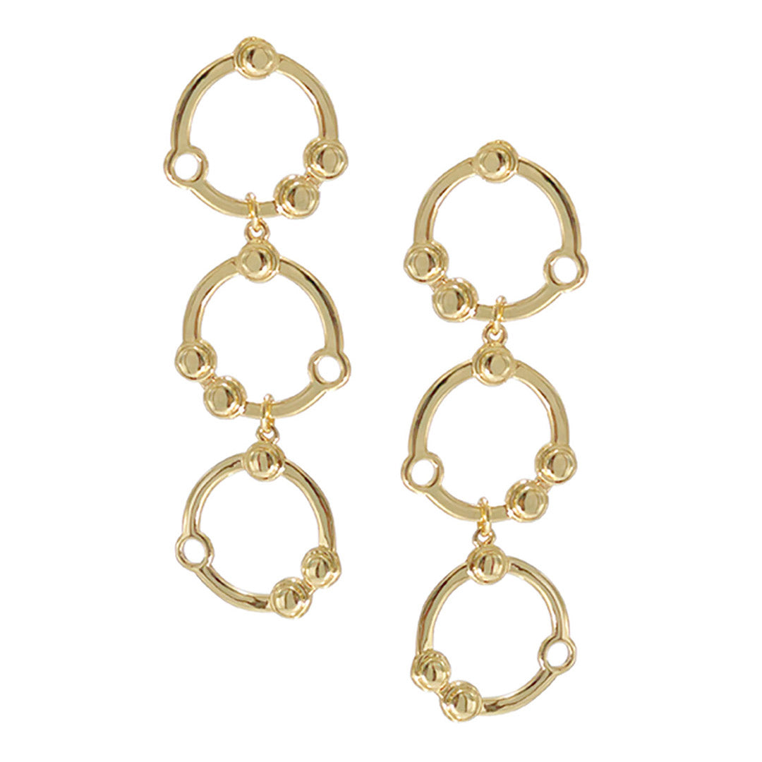 Women’s Gold Selene Linear Spherical Earrings Syd and Pia Nyc