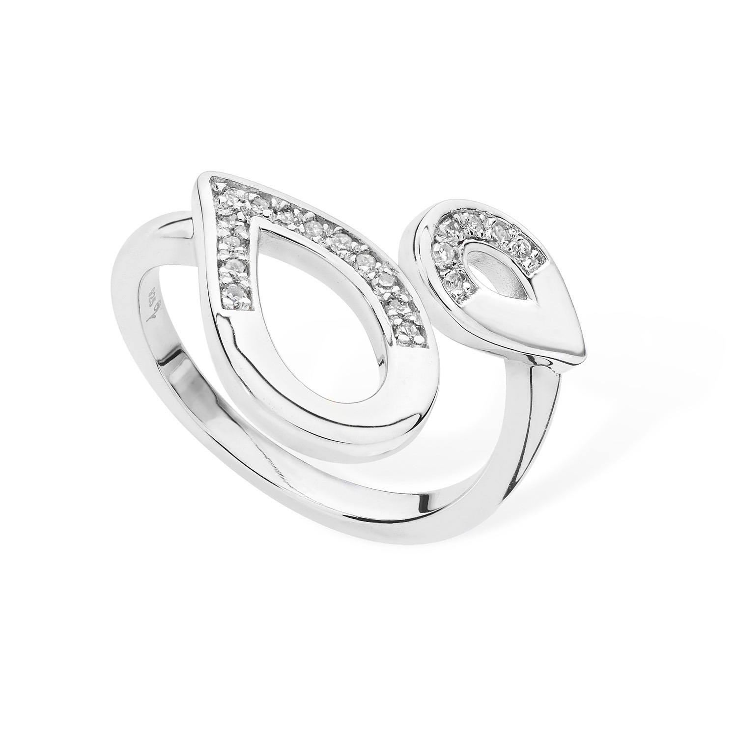 Lucy Quartermaine Women's Silver Melting Diamond Ring In Metallic