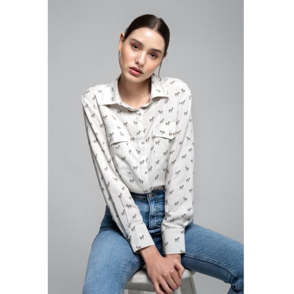 Rumour London Kenya Zebra Print Shirt In Print