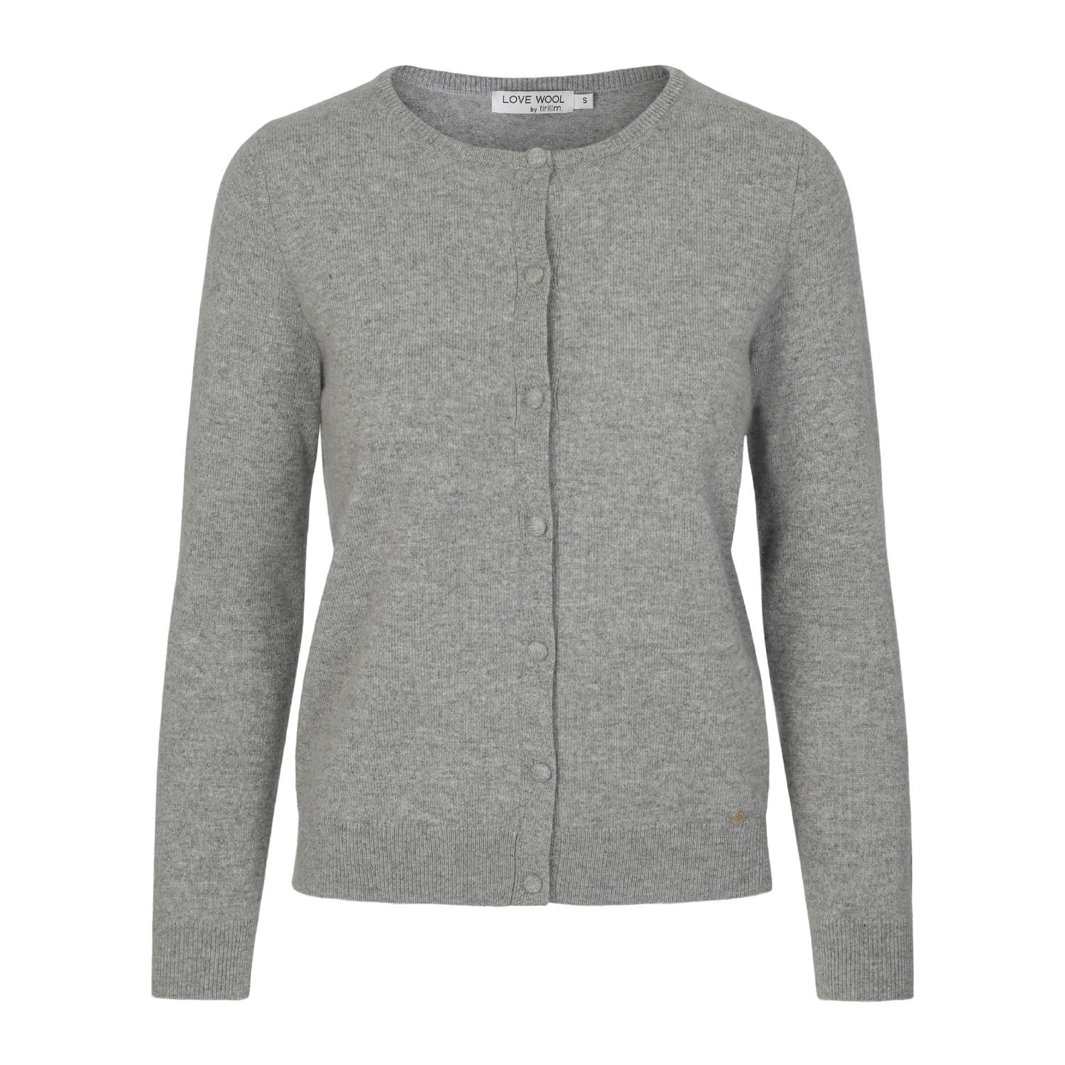 Women’s "Emilie" Basic Cashmere Cardigan - Grey Melange Extra Small Tirillm