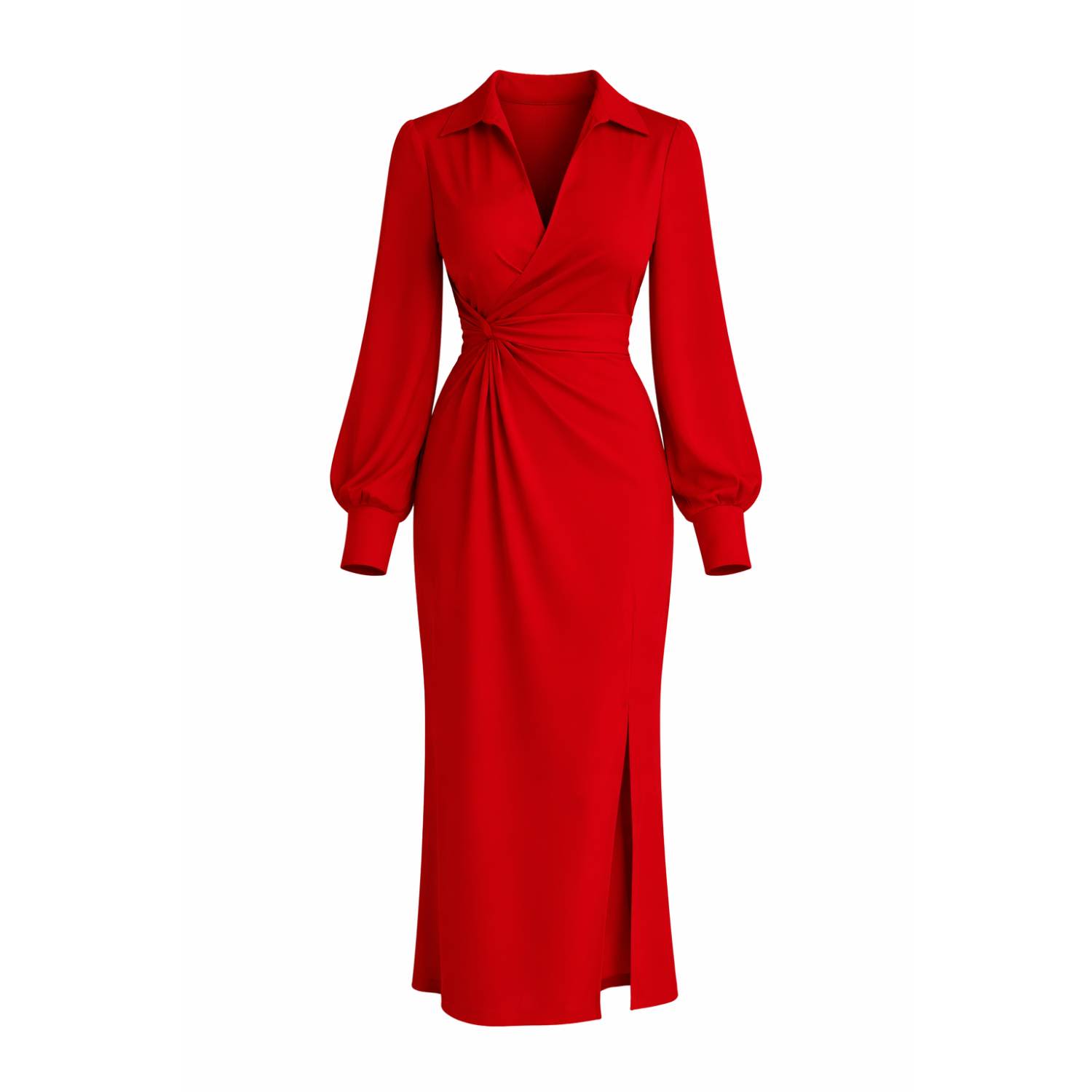 chinese dress ladies Red Wrap Dress Made in Melbourne – BY SAMANTHA MELBOURNE main image 1