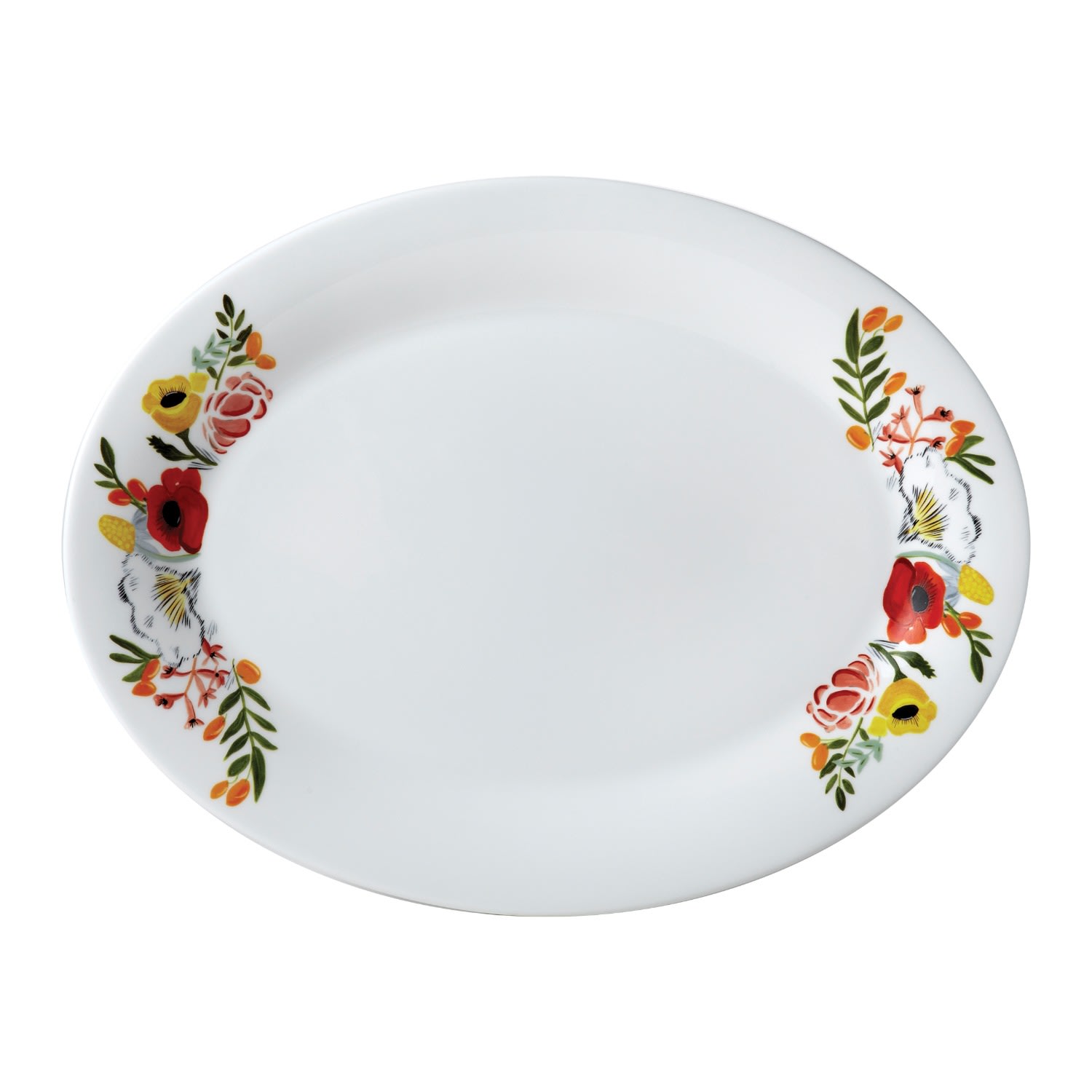 Language Of Flowers - 14 In. Oval Platter Twig New York