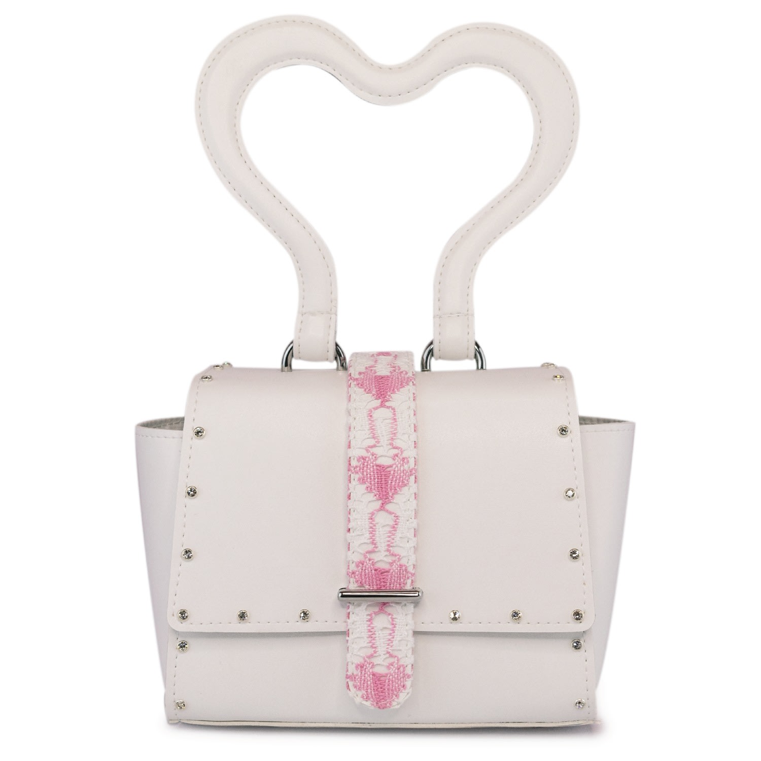 Women’s White Delightful Box Bag In Berries & Cream One Size Graciela & Grace