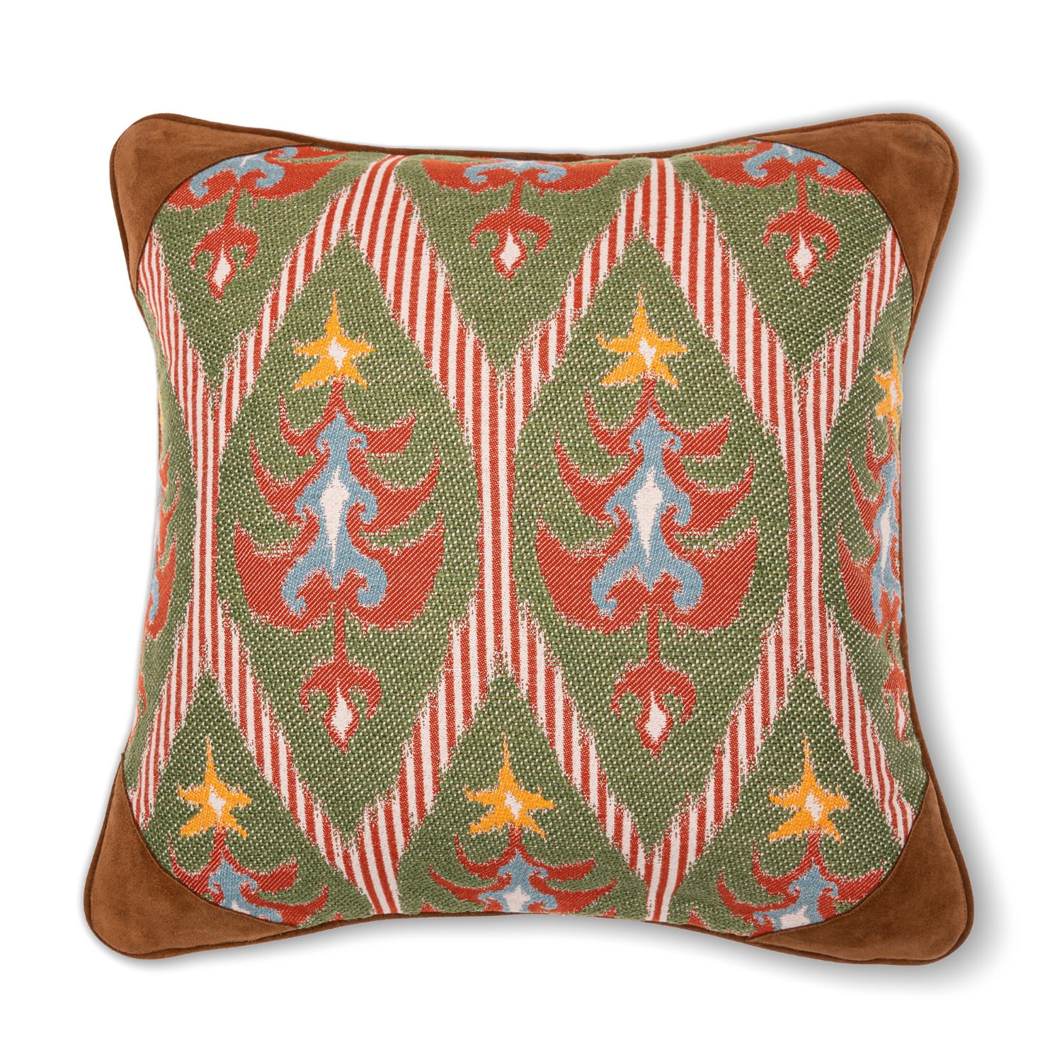 Yellow / Orange / Green Tannenbaum Square Cushion By Mindthegap