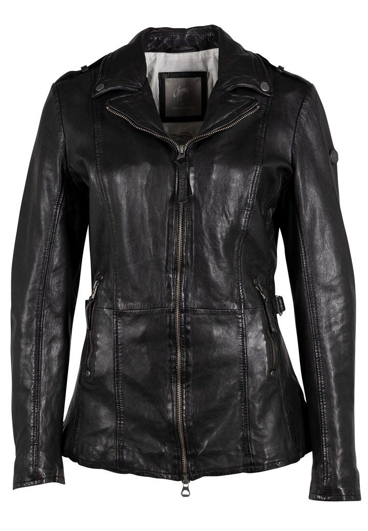 Mauritius Women's Yellie Cf Leather Jacket, Black