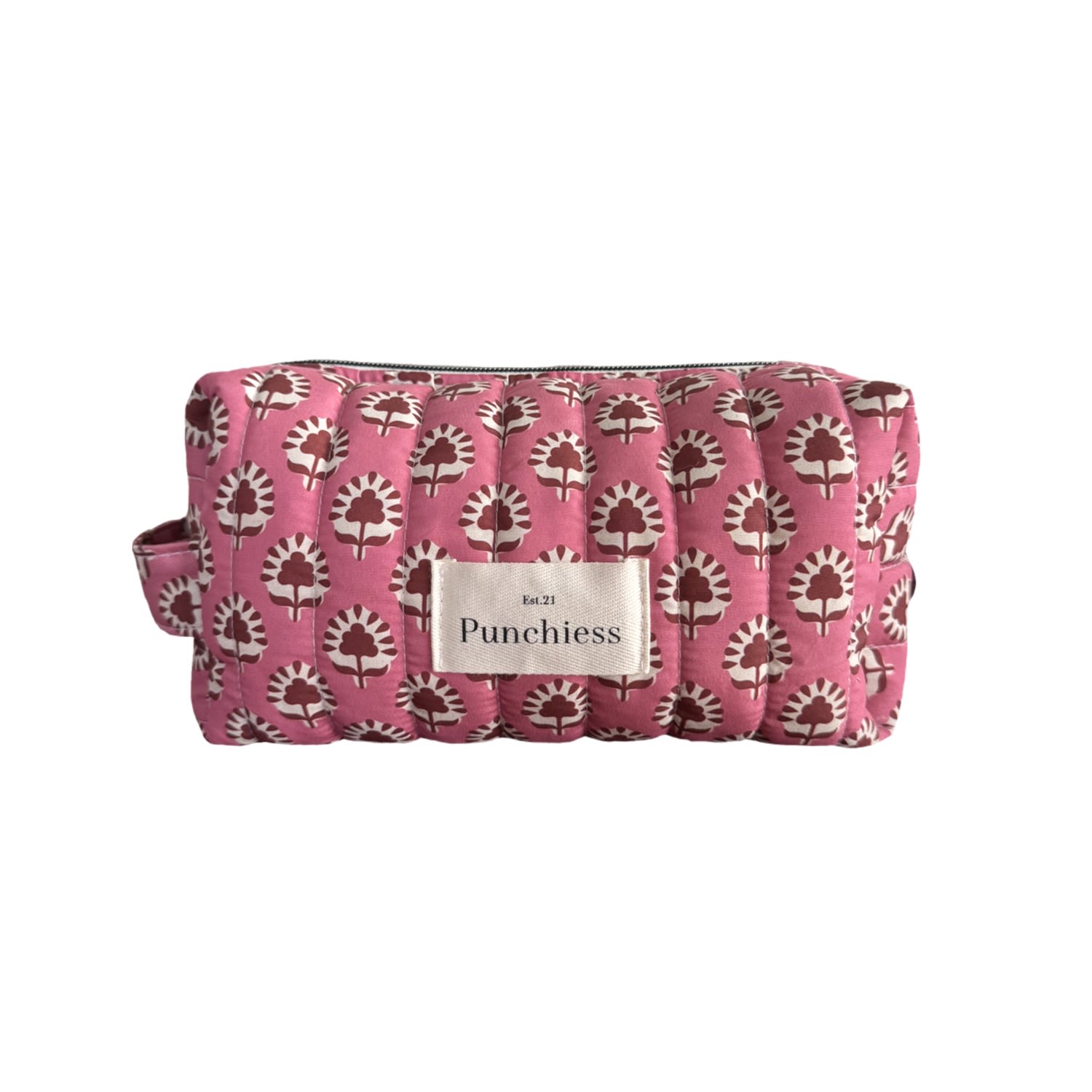 Punchiess Burgundy Ethnic Makeup Bag In Red
