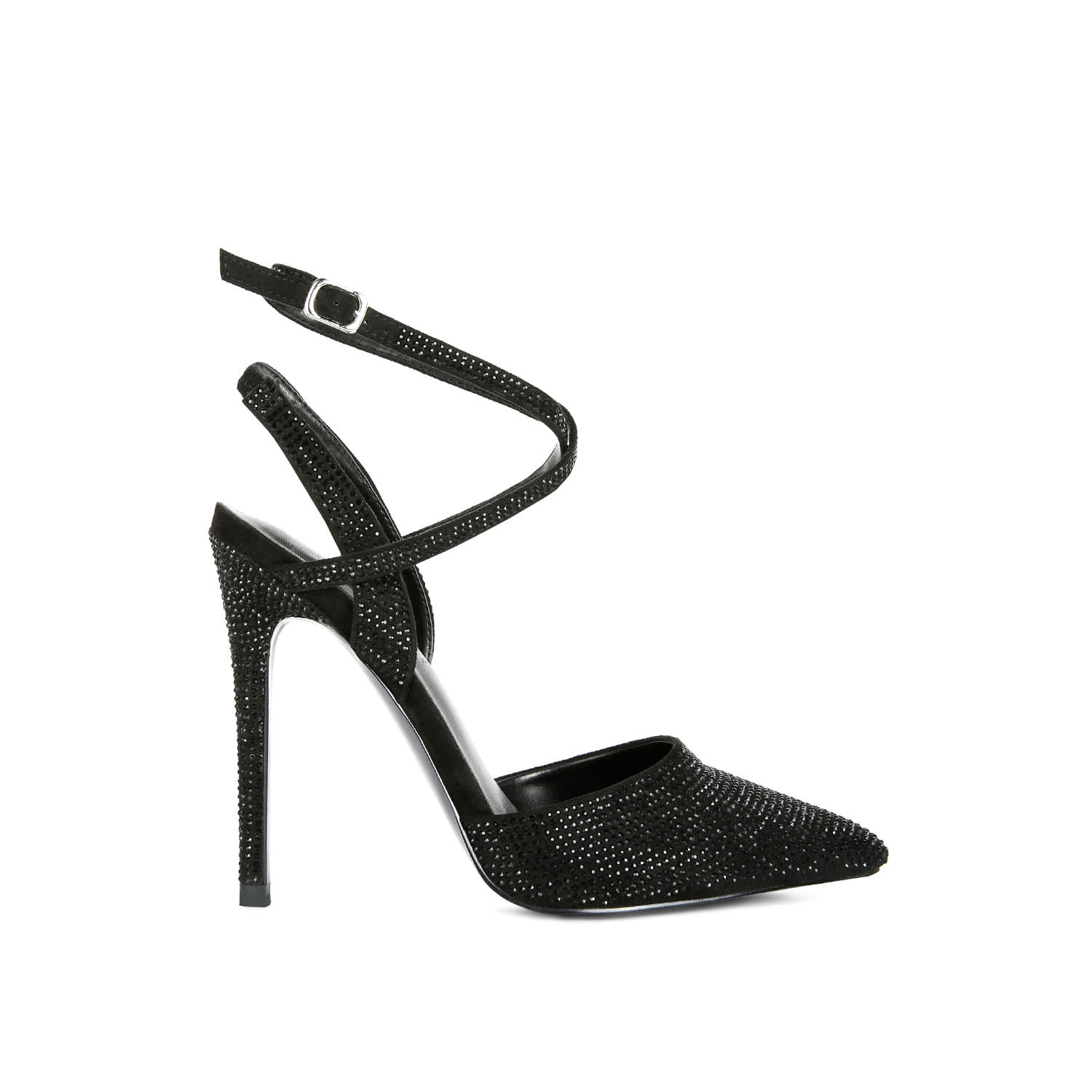 Rag & Co Women's Charmer Rhinestone Embellished Stiletto Sandals In Black In Black By  In Black