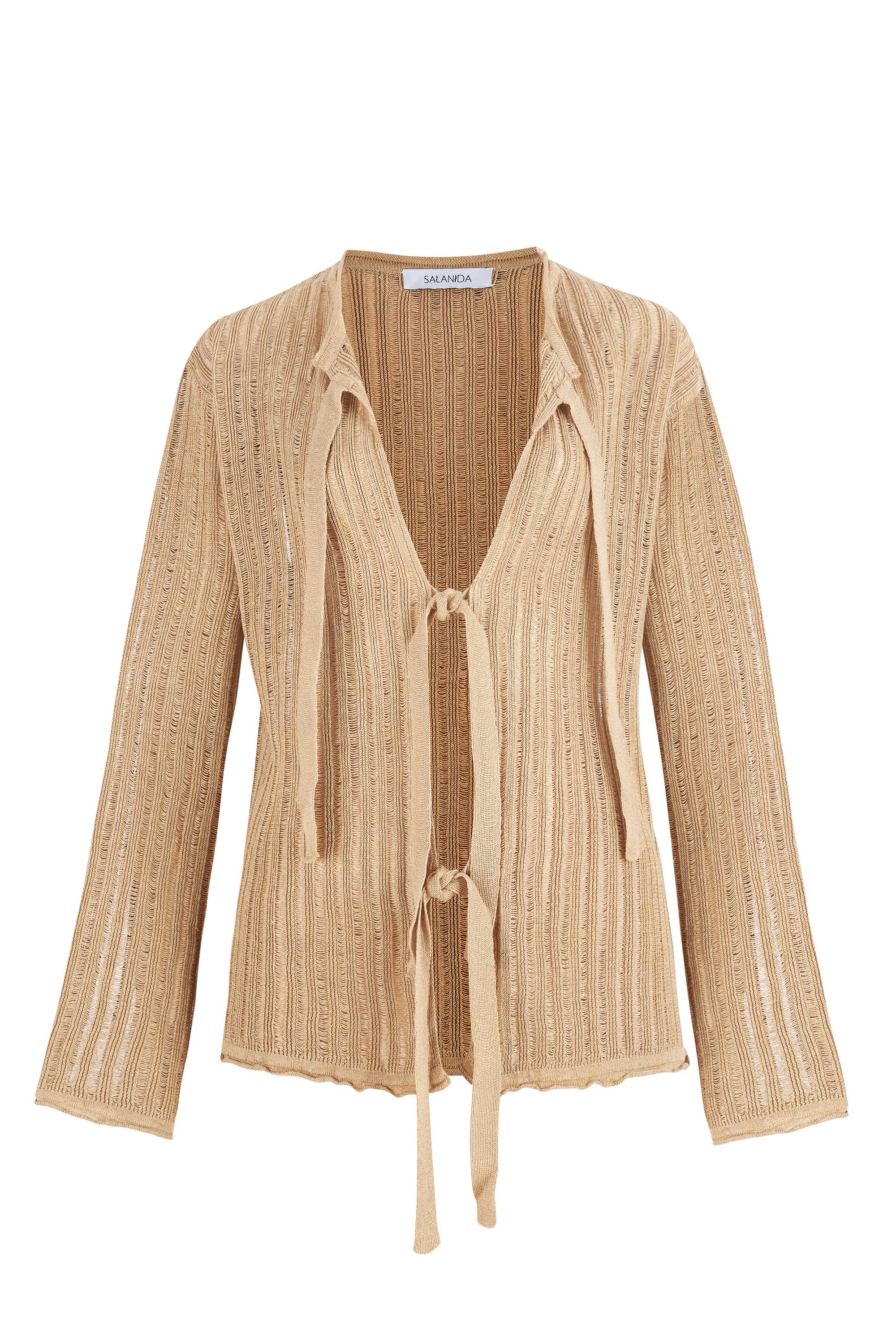 Salanida Women's Neutrals Sole 100% Linen Cardigan Sand In Brown