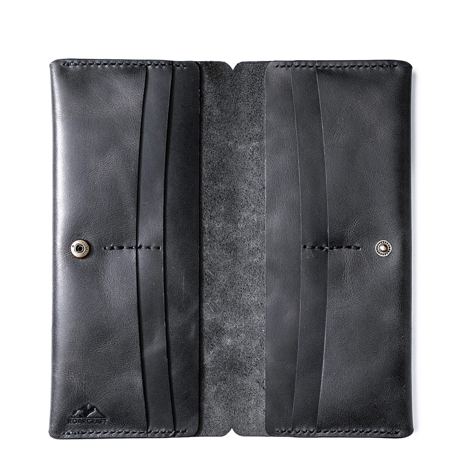 Roarcraft Men's Grey Double Phone Long Wallet - Gray In Gray