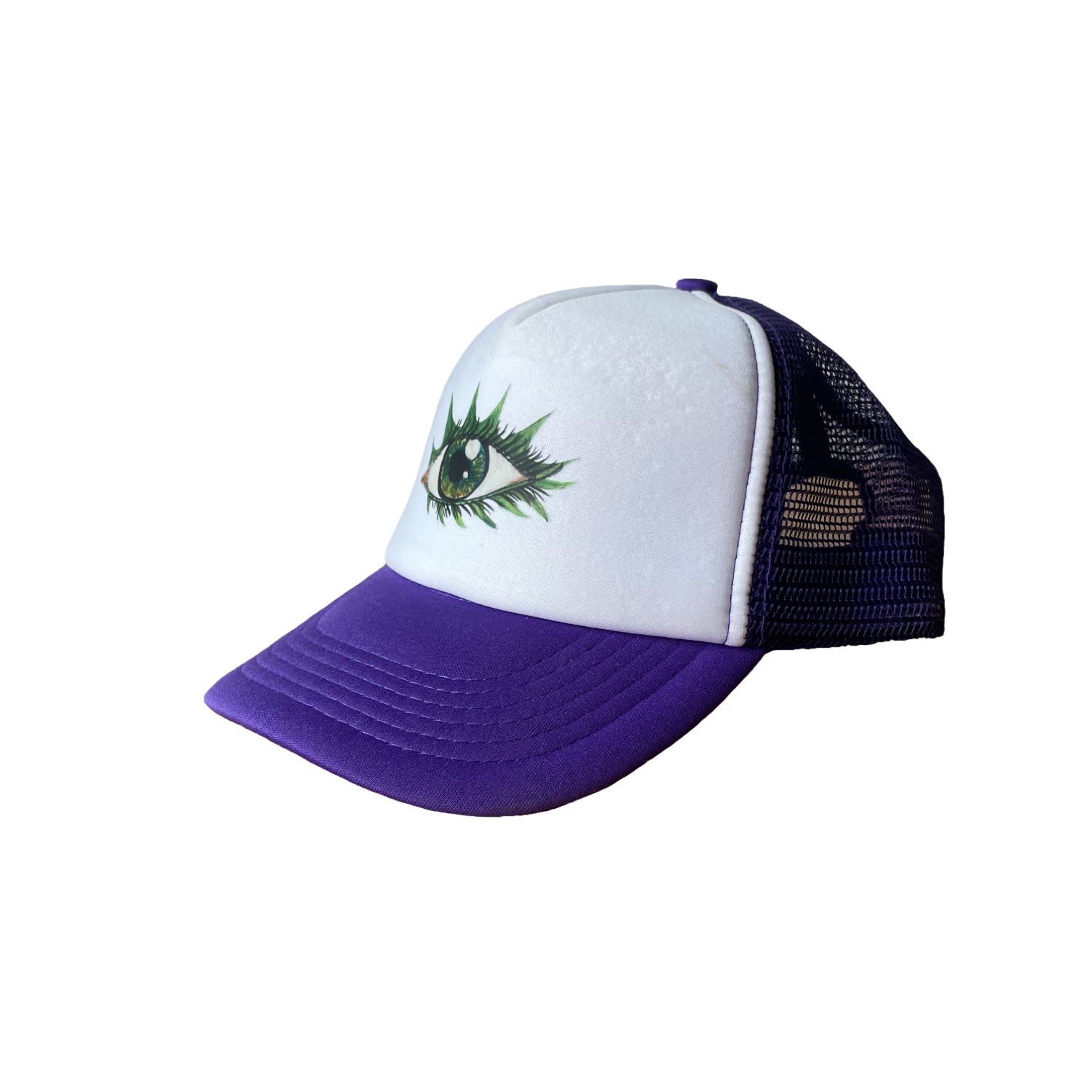 Women’s Pink / Purple Trucker Cap Dark Purple Eyes Catchii