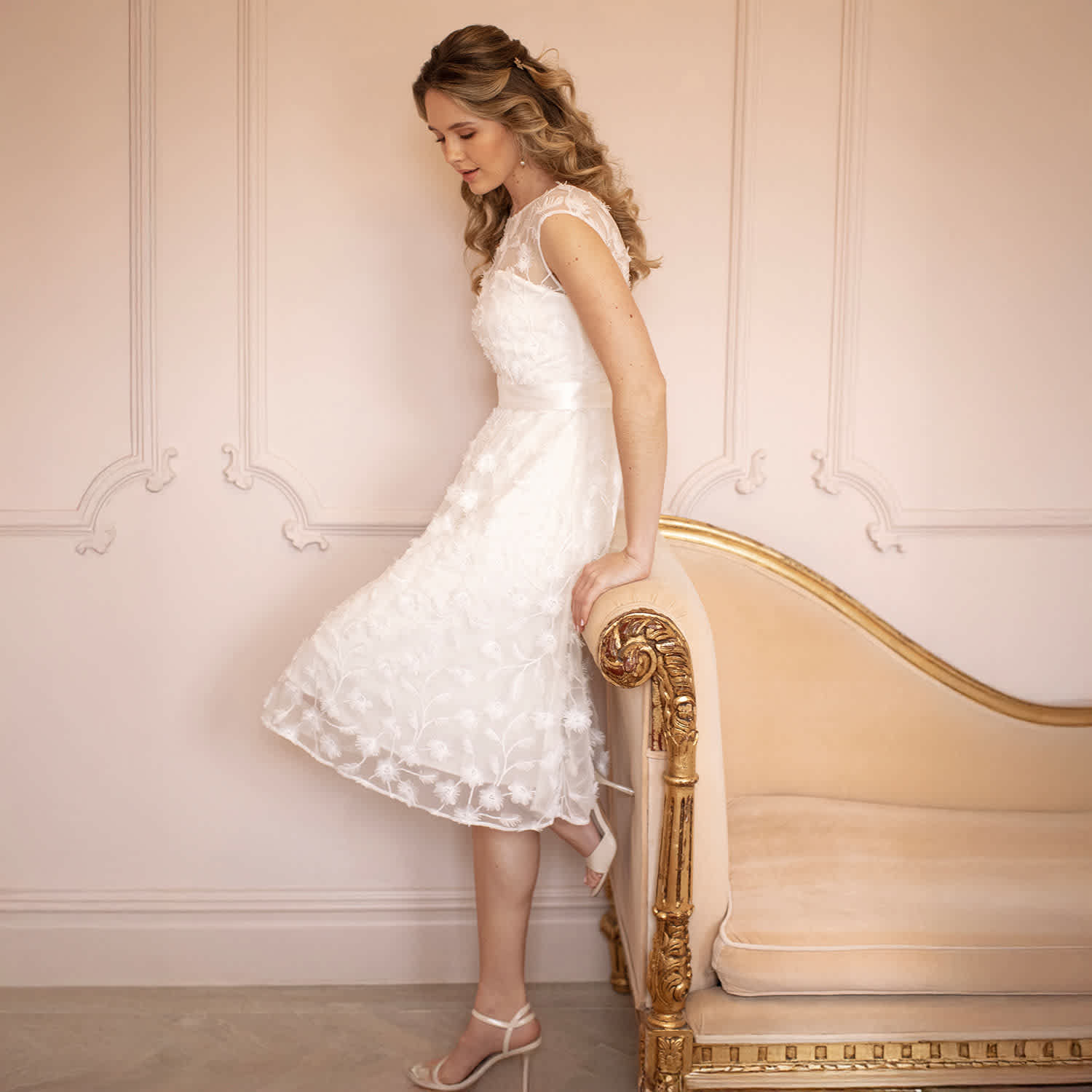 lace strapped wedding dresses Sheath-Column Straps Court Train Wedding Dress COCOMELODY CWVT15002, 45 Days / Ivory / US0-UK2-EUR30 main image 0