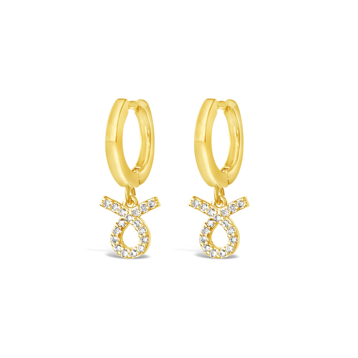 Women’s Taurus 18K Gold Vermeil Zodiac Star Sign Earrings Lucky Eleven