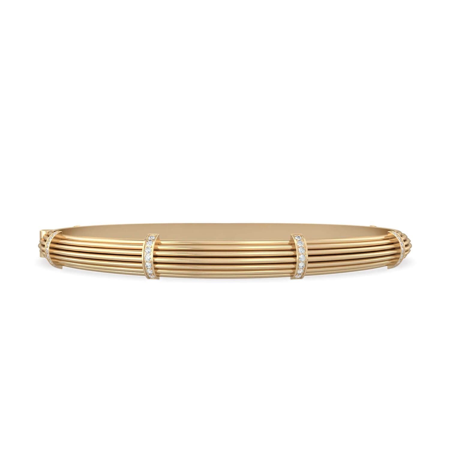 Women’s Bangle Ludmila 18K Gold And Diamonds Yellow Gold Aquae Jewels