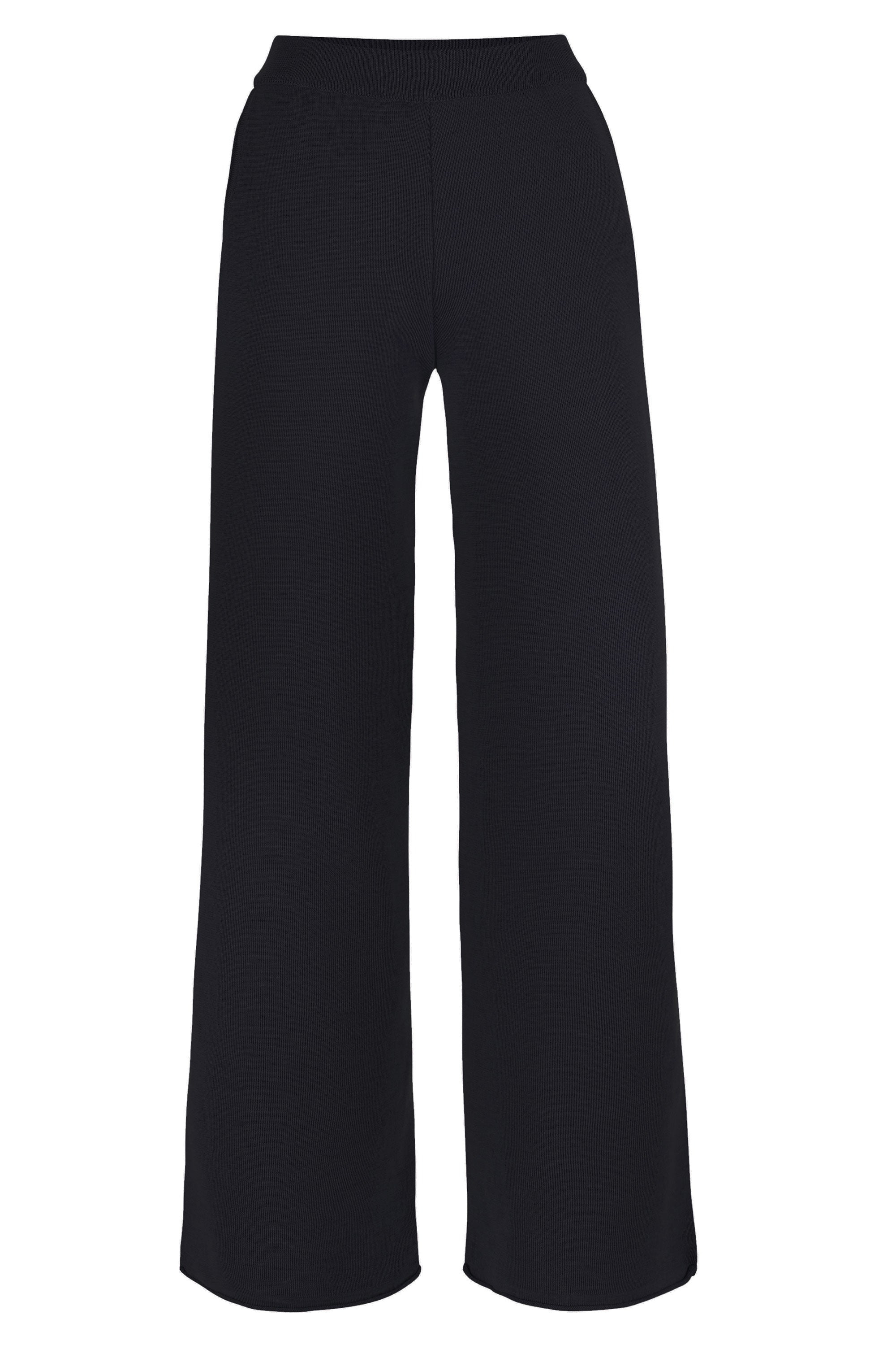 Salanida Women's Bene 100% Merino Wide Pants Black In Multi