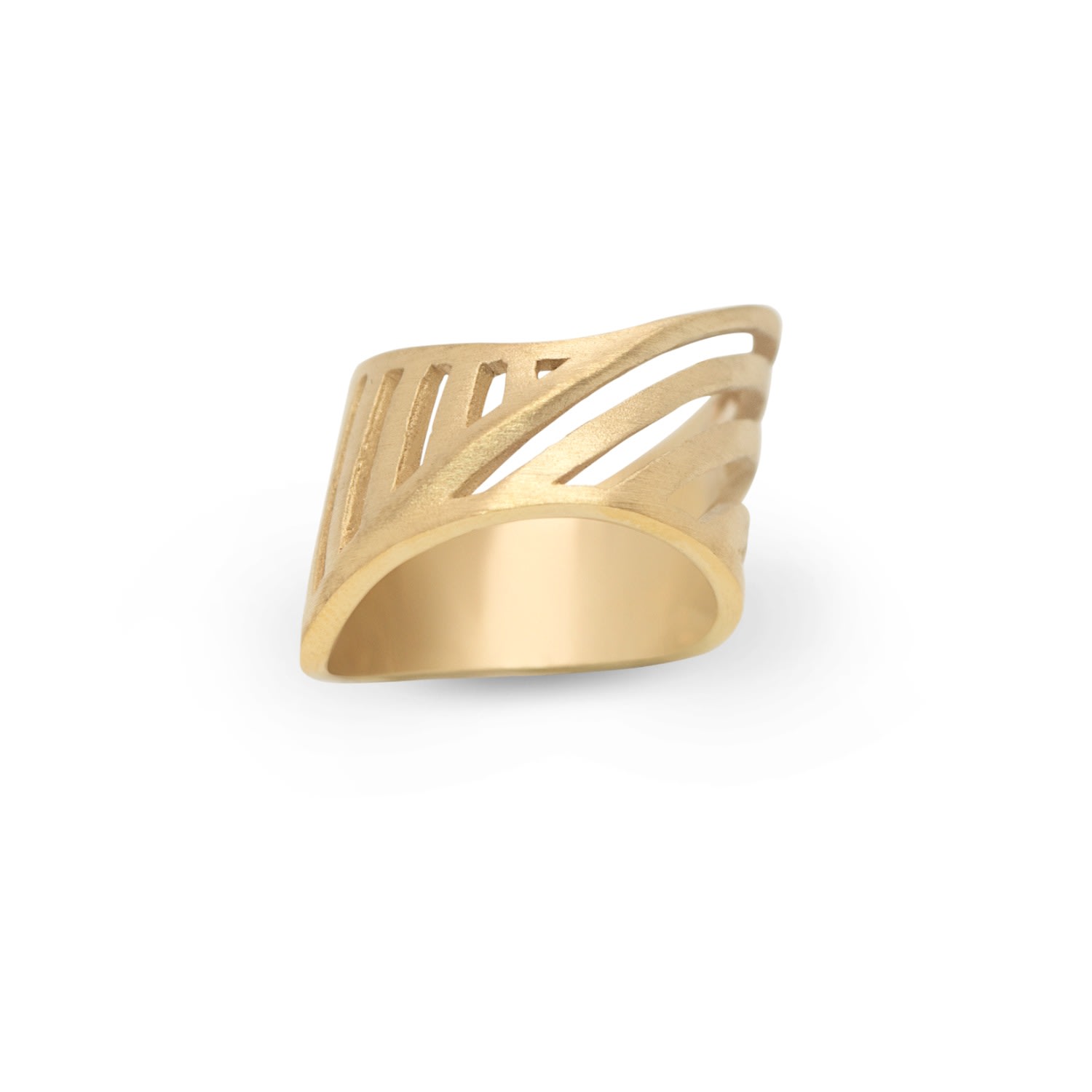 Women’s Sharch Cut Out Ring Gold Cristina Cipolli Jewellery