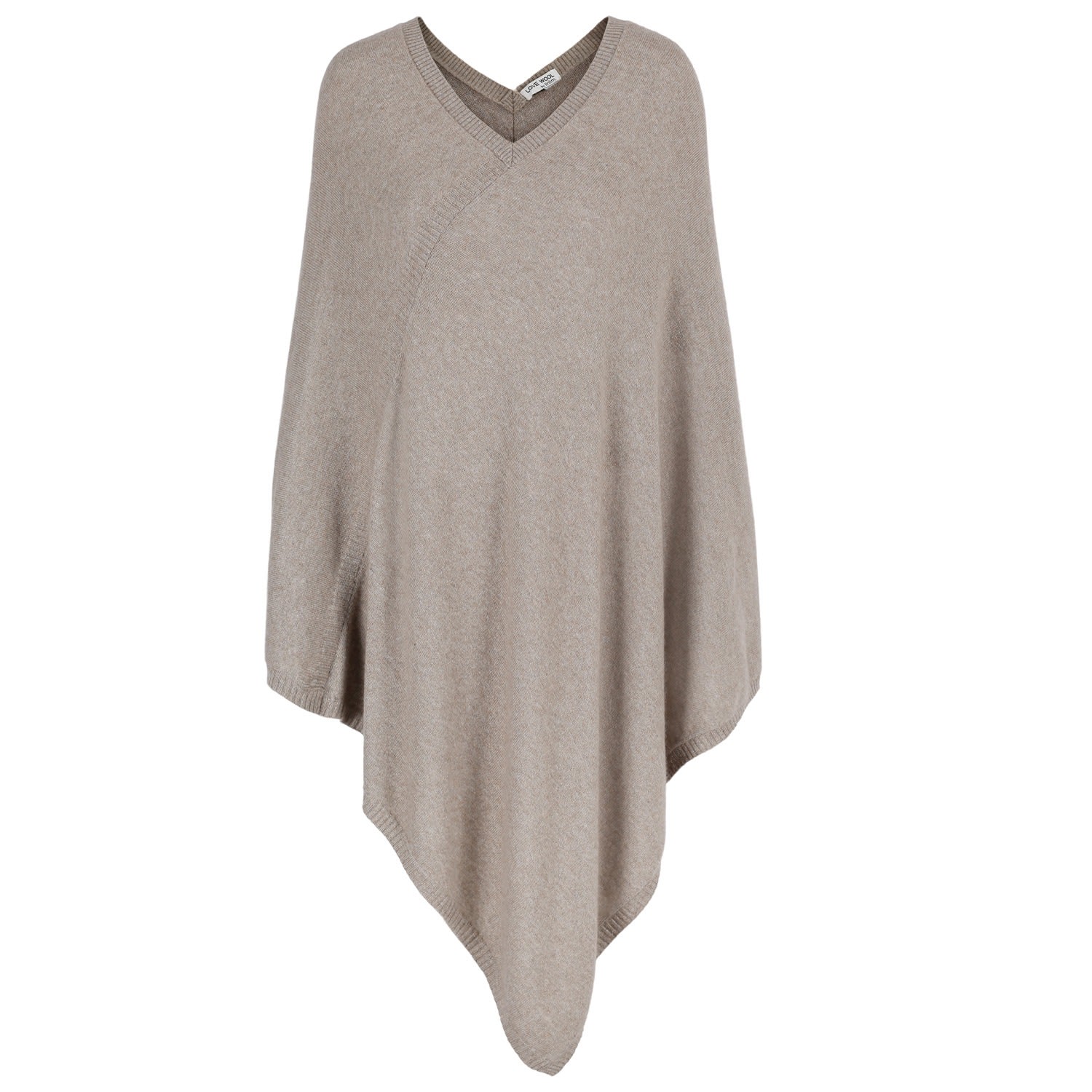 Tirillm Women's Brown "anine" Big Cashmere Poncho - Beige Melange In Brown