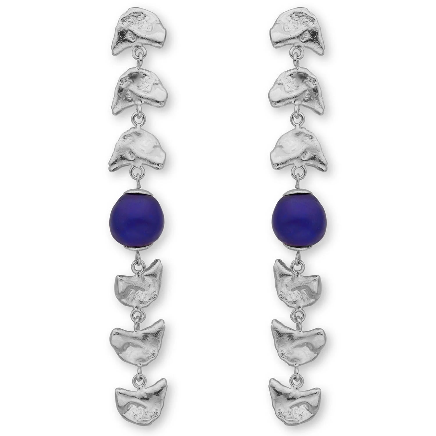 Women’s Blue / Silver Vacation Sunset Earrings Silver Eva Remenyi