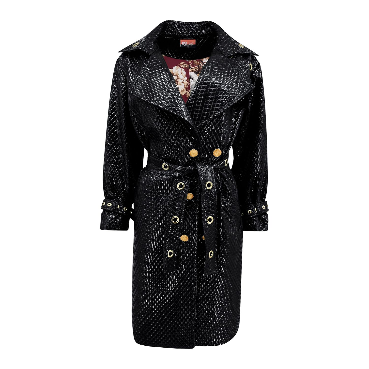 Women’s Trinity Black Trench Coat Small Maui X Lolita