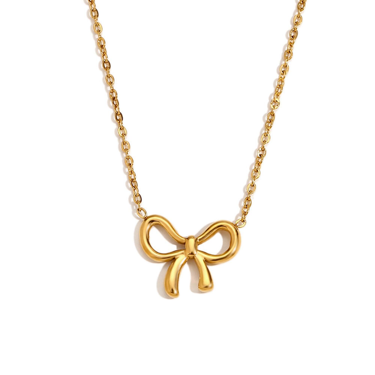Olivia Le Women's Gold Dainty Minimalist Bow Pendant Necklace