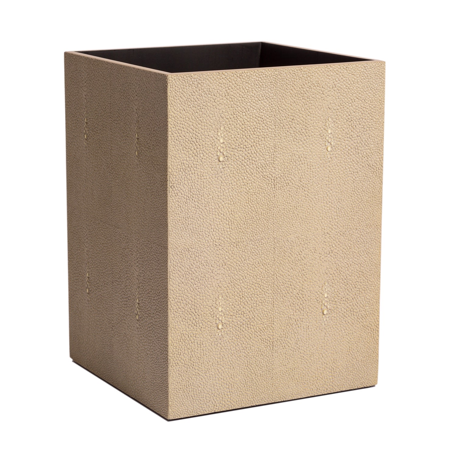 Neutrals Chelsea Waste Bin - Shagreen Natural Posh Trading Company