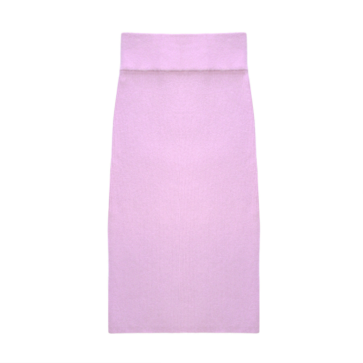 Zenzee Women's Pink / Purple Cashmere Midi Knit Skirt - Lilac In Pink/purple