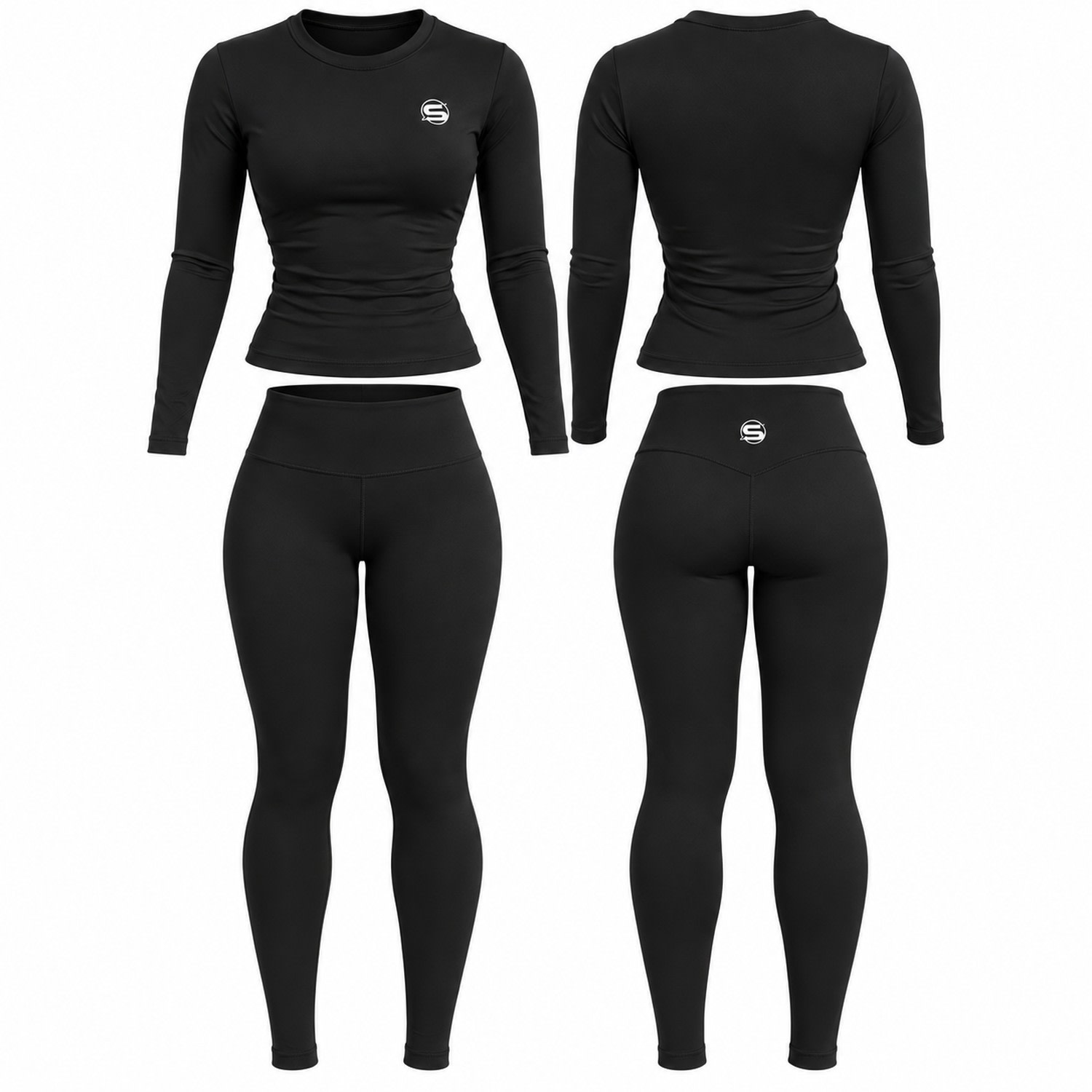 Women's Glow Girl - Black Set | Medium | Ohram Sports