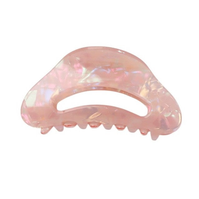 Gold Trip Women's Pink Pearlescent Blush Claw Clip