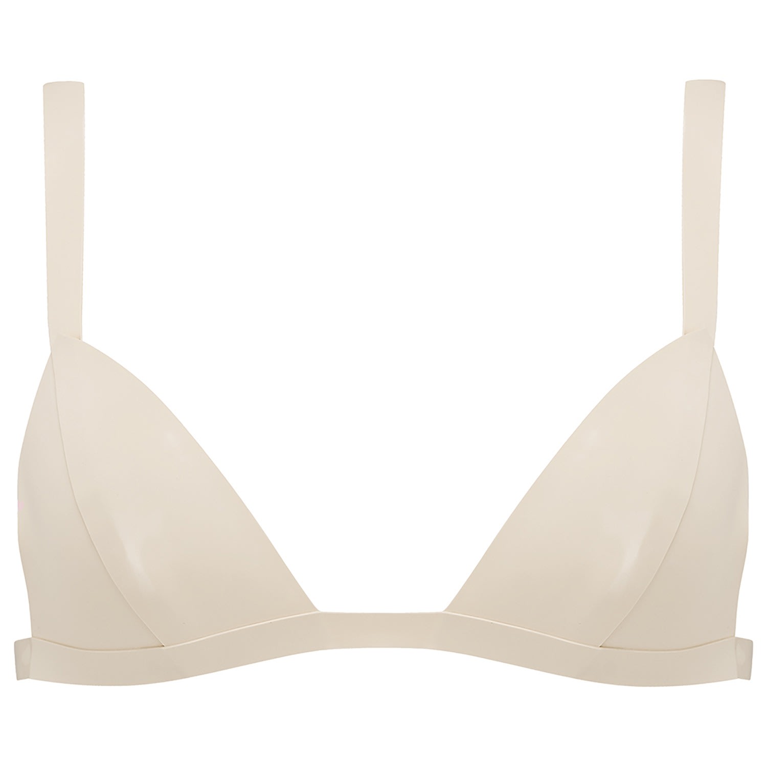 Women’s Latex Triangle Bra - White Extra Small Elissa Poppy