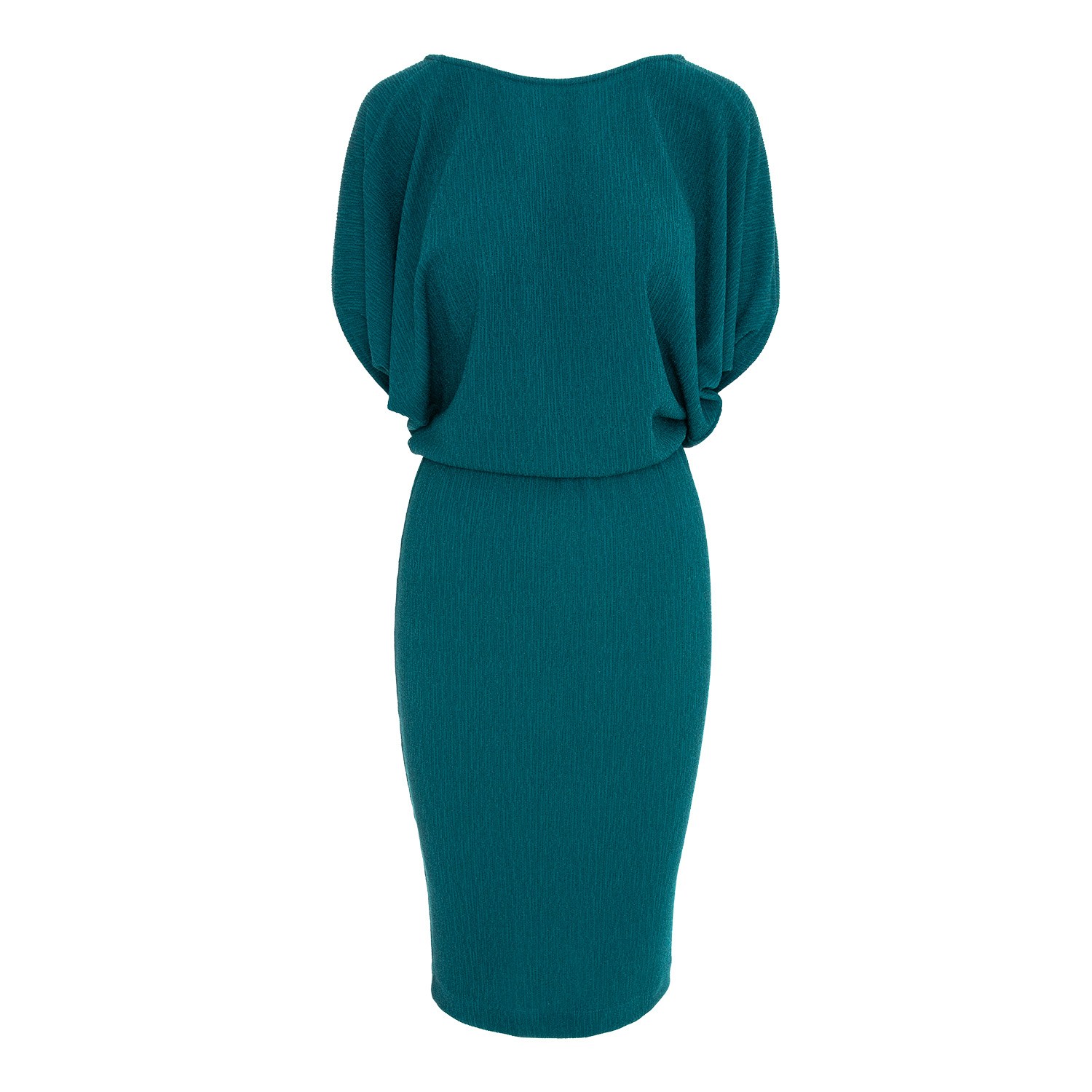 Women’s Paris Glitter Jersey Midi Dress In Emerald Green Large Roserry