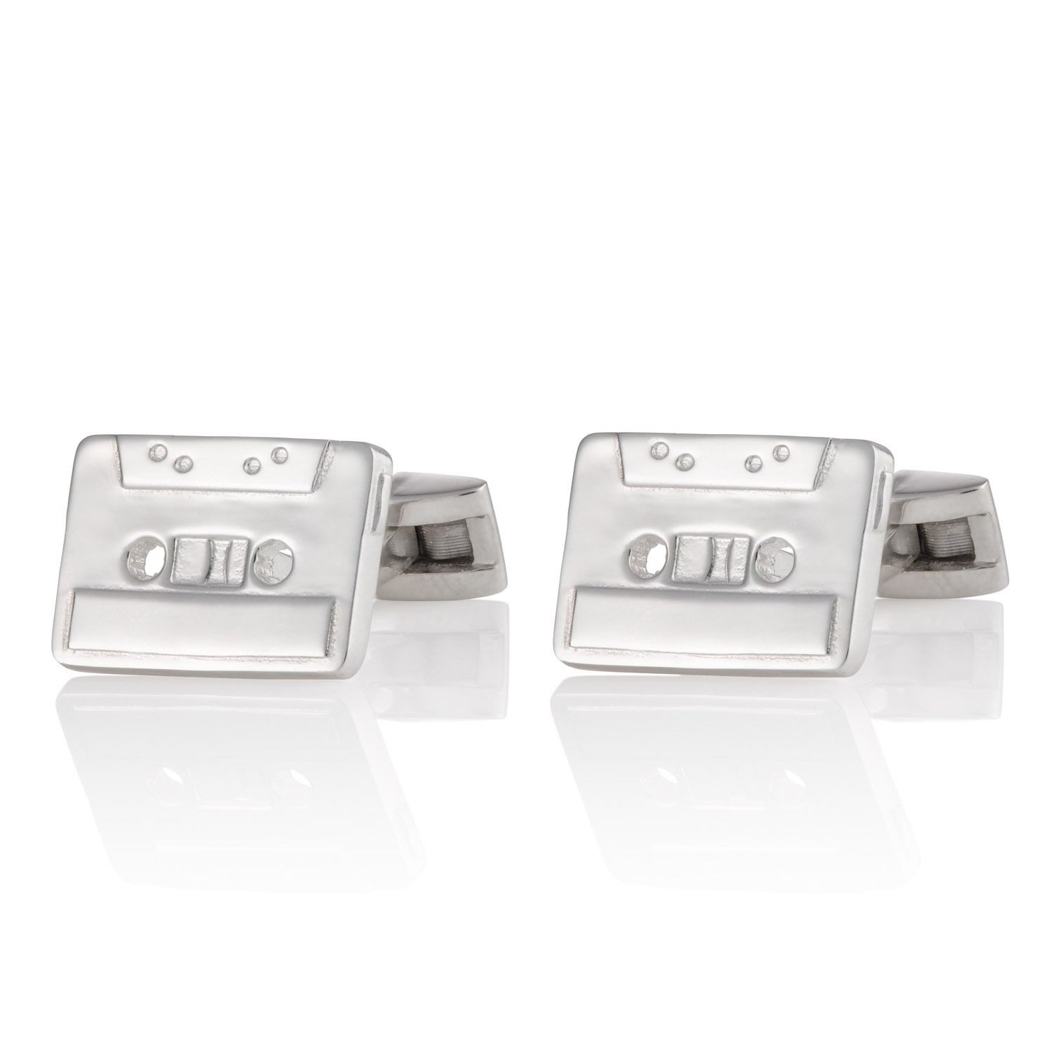 Men’s Silver Mix Tape Cufflinks Scream Pretty