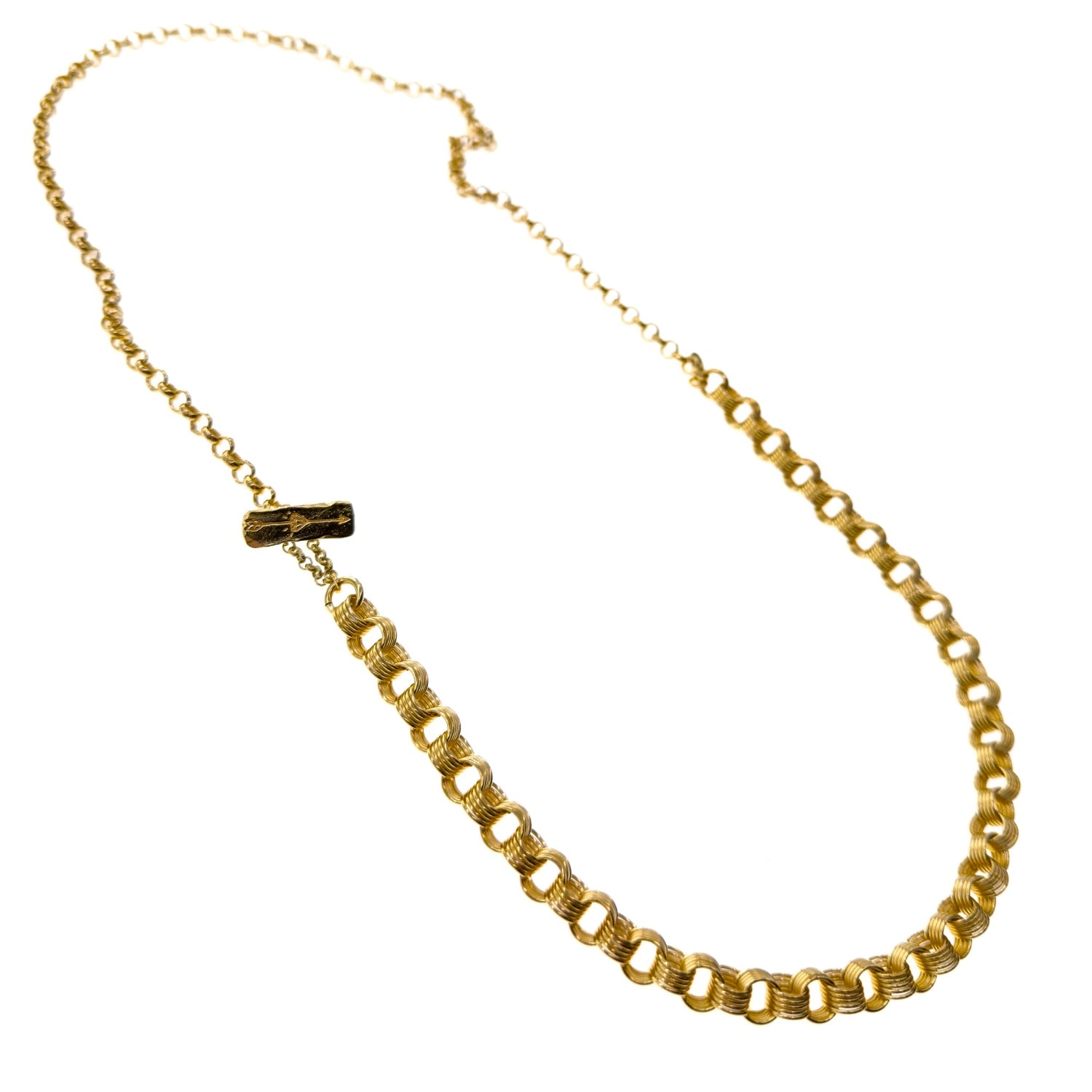 Gem Kingdom Women's Gold Plated Basic Chain Necklace Special Closure 70 Cm In Gold
