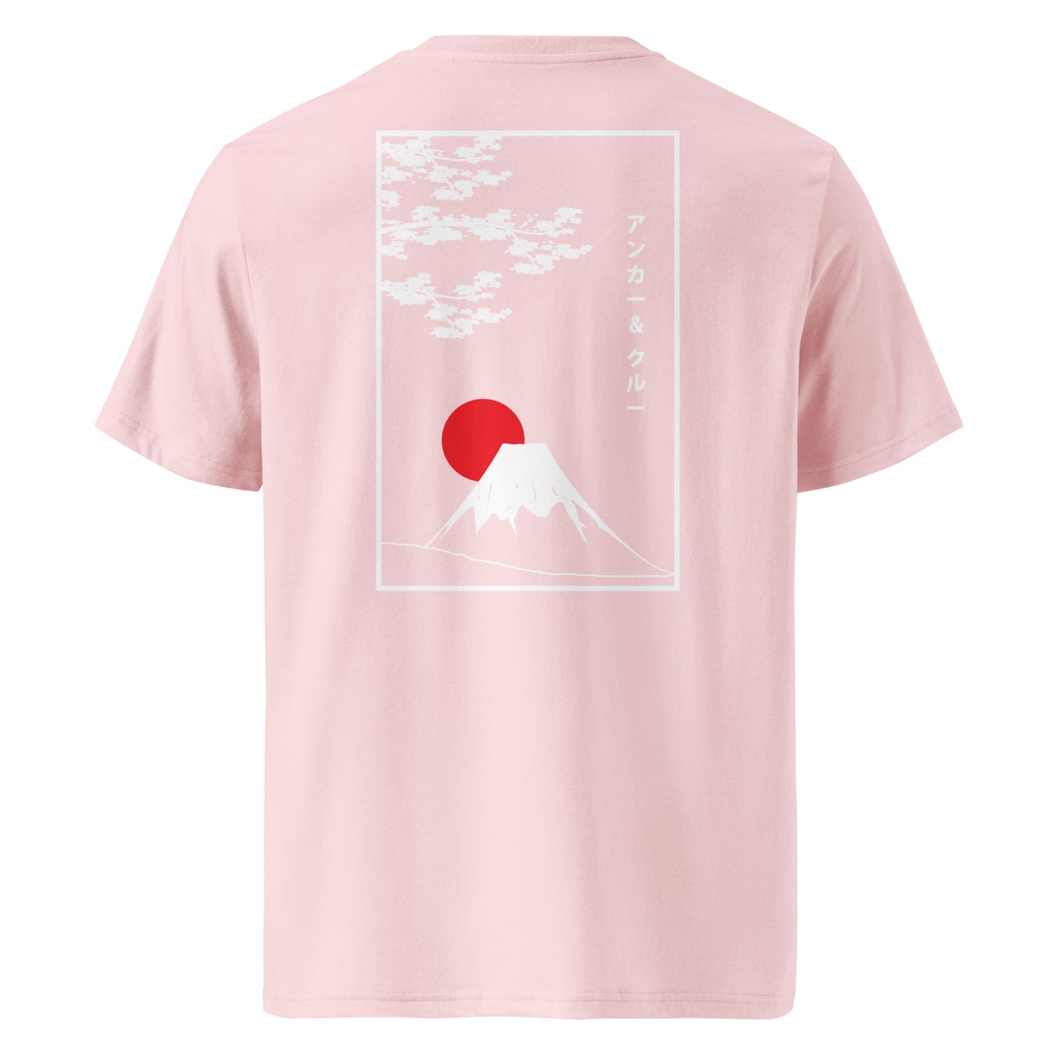 Anchor & Crew Pink / Purple Cotton Pink Mount Fuji Landmark Organic Cotton T-shirt - Women In Pink/purple