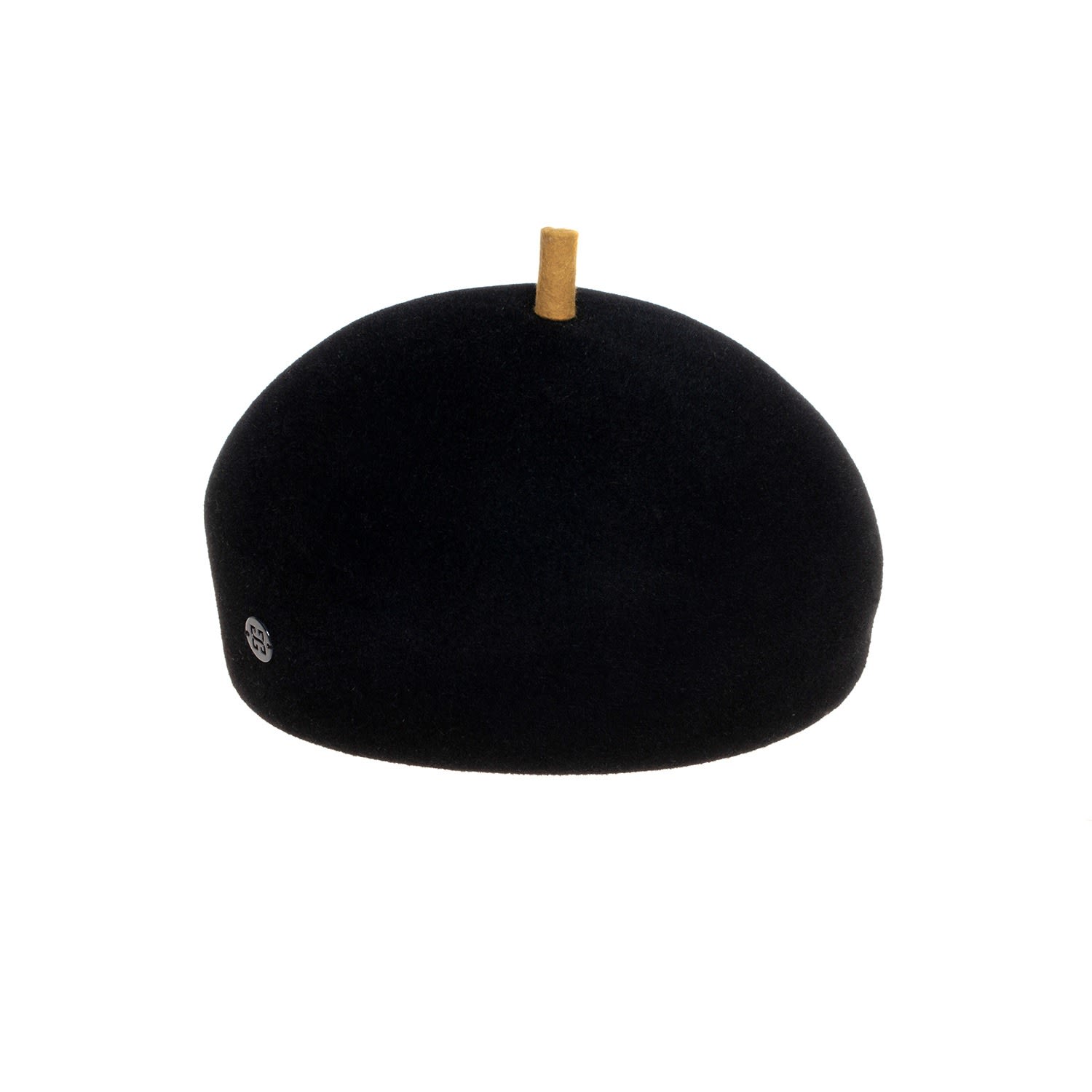 Sibi Hats Women's Cloé - Black Beret Hat With Yellow Swirl In Black