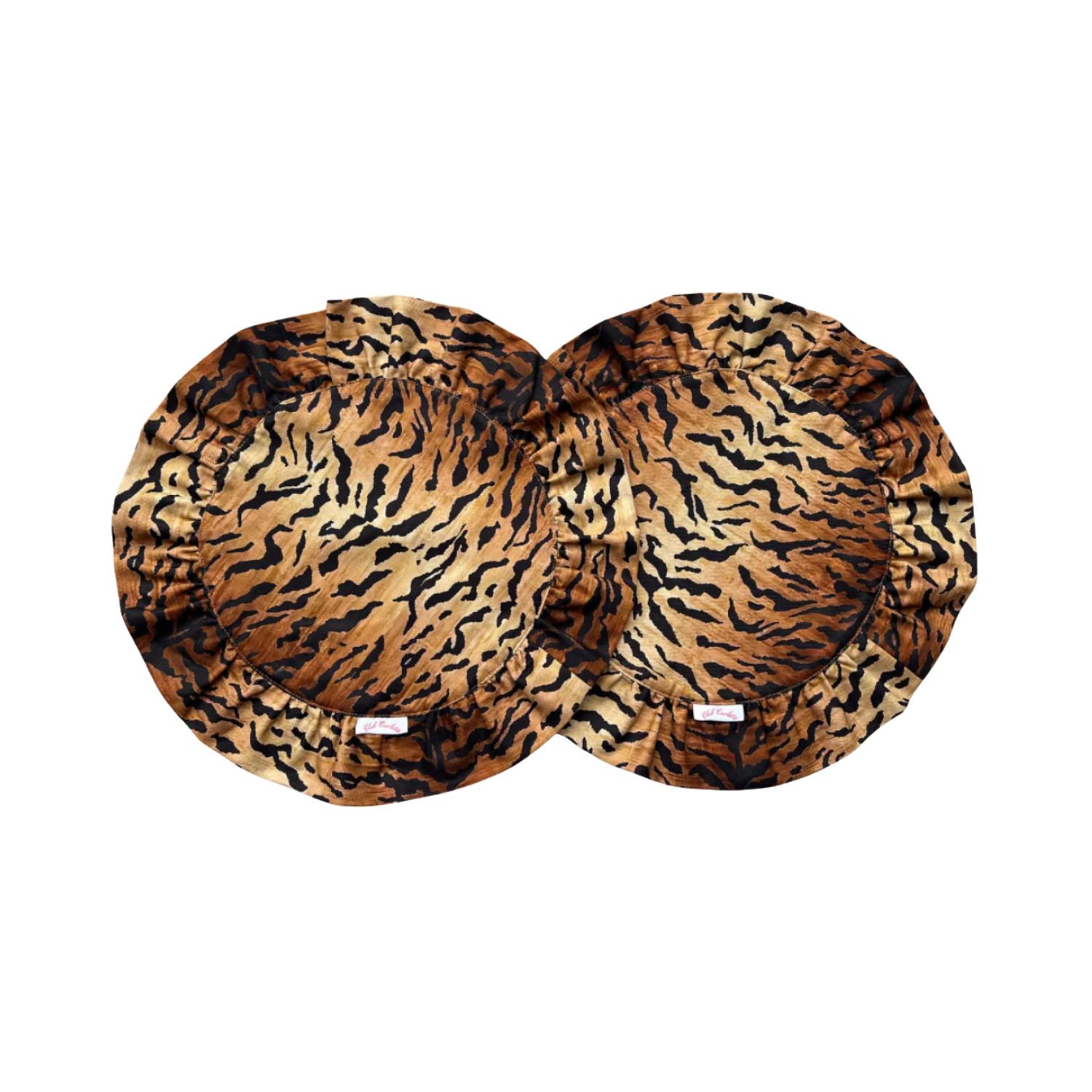 Brown Tiger Placemats - Set Of Two | One Size | Club Carlotta Tableware