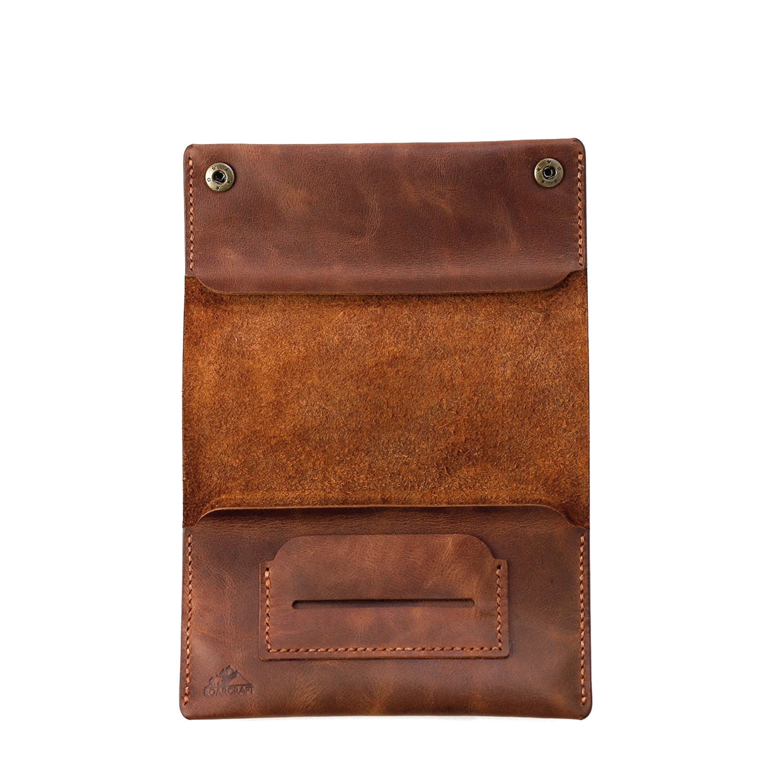 Roarcraft Men's Brown Leather Tobacco Pouch - Tobacco In Brown