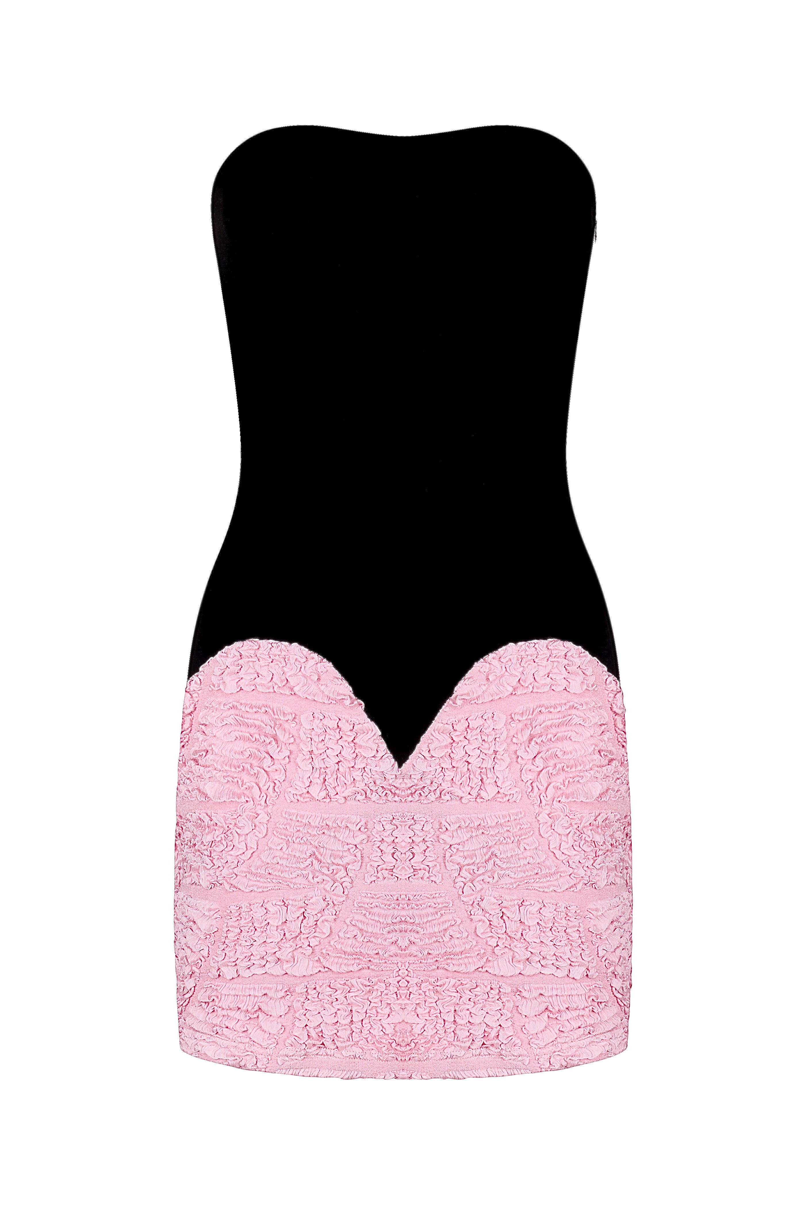 God Save Queens Women's Black / Pink Alaia Dress Black In Multi