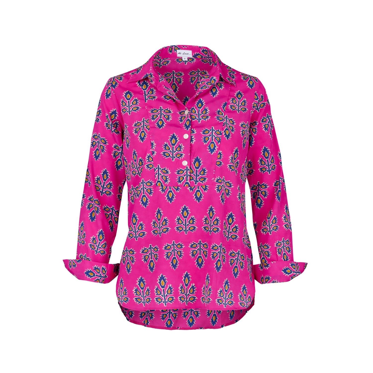 At Last... Women's Pink / Purple Soho Shirt In Pink Thistle In Pink/purple